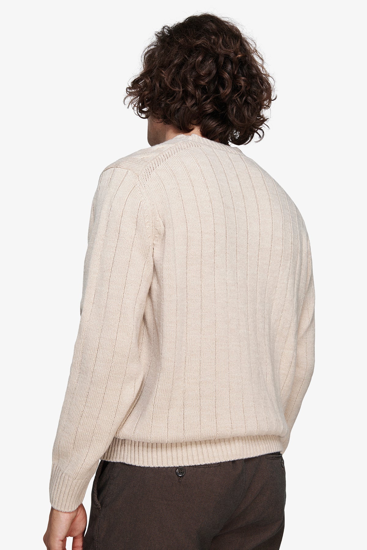Maglia girocollo treccia corda