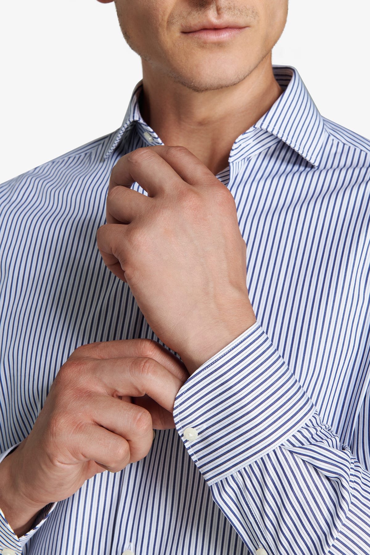 Blue striped shirt