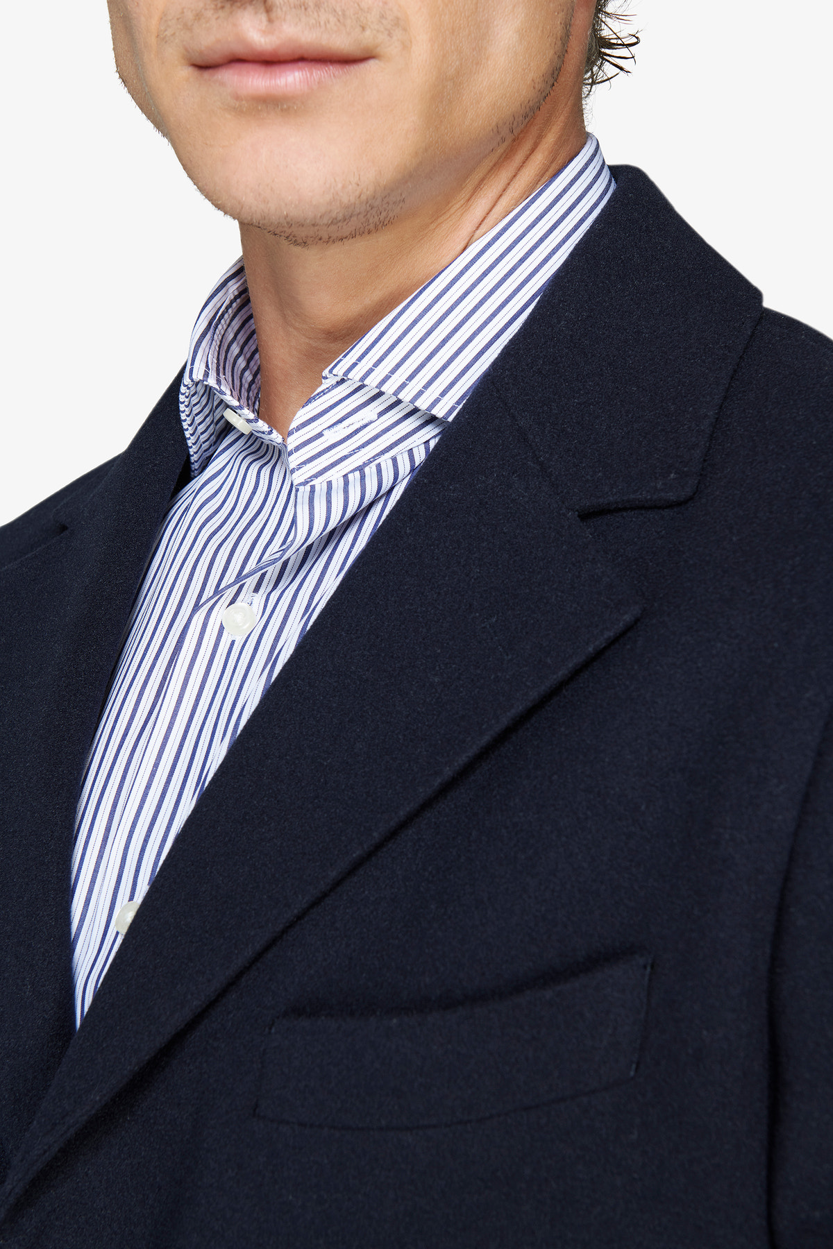Blue wool blend peacoat