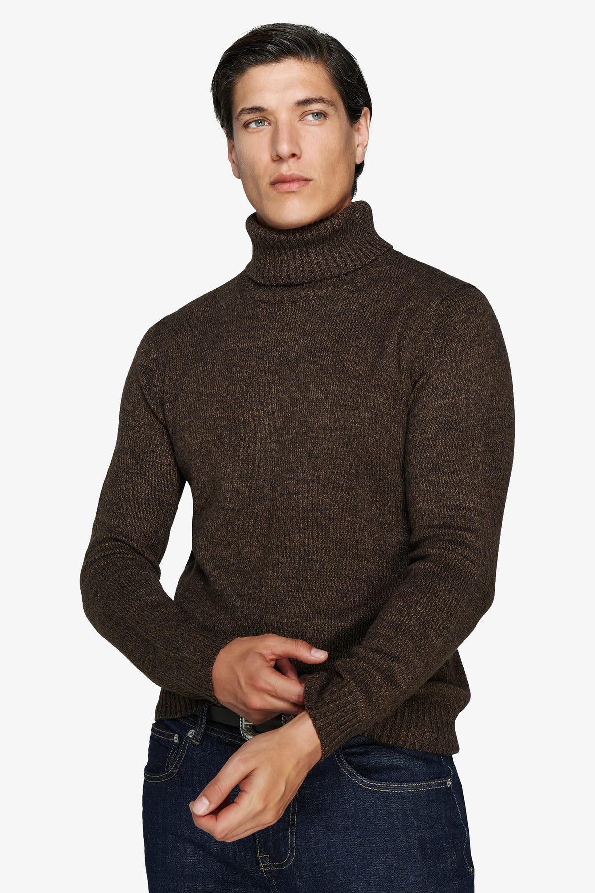 Maglia dolcevita mouline' moro