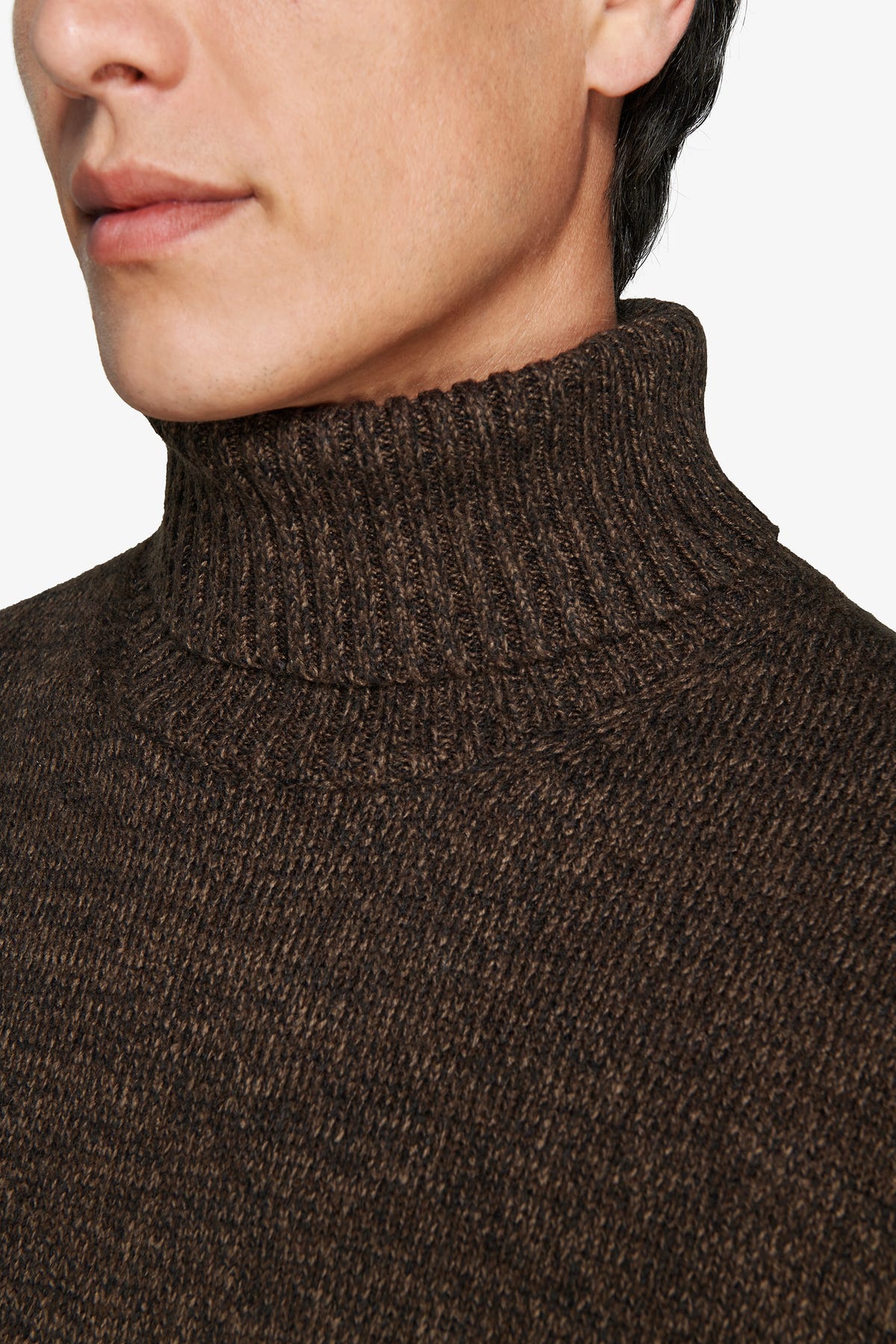 Maglia dolcevita mouline' moro