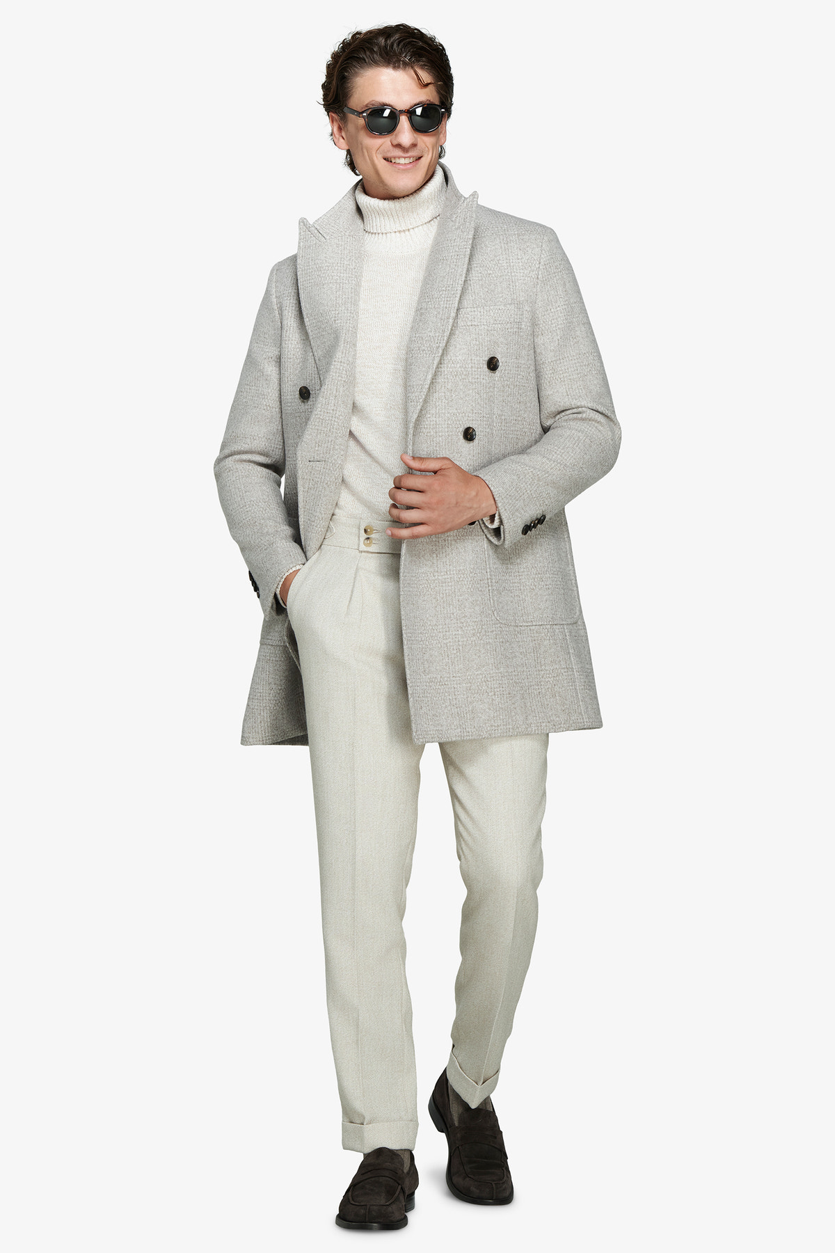Cappotto doppiopetto Galles corda