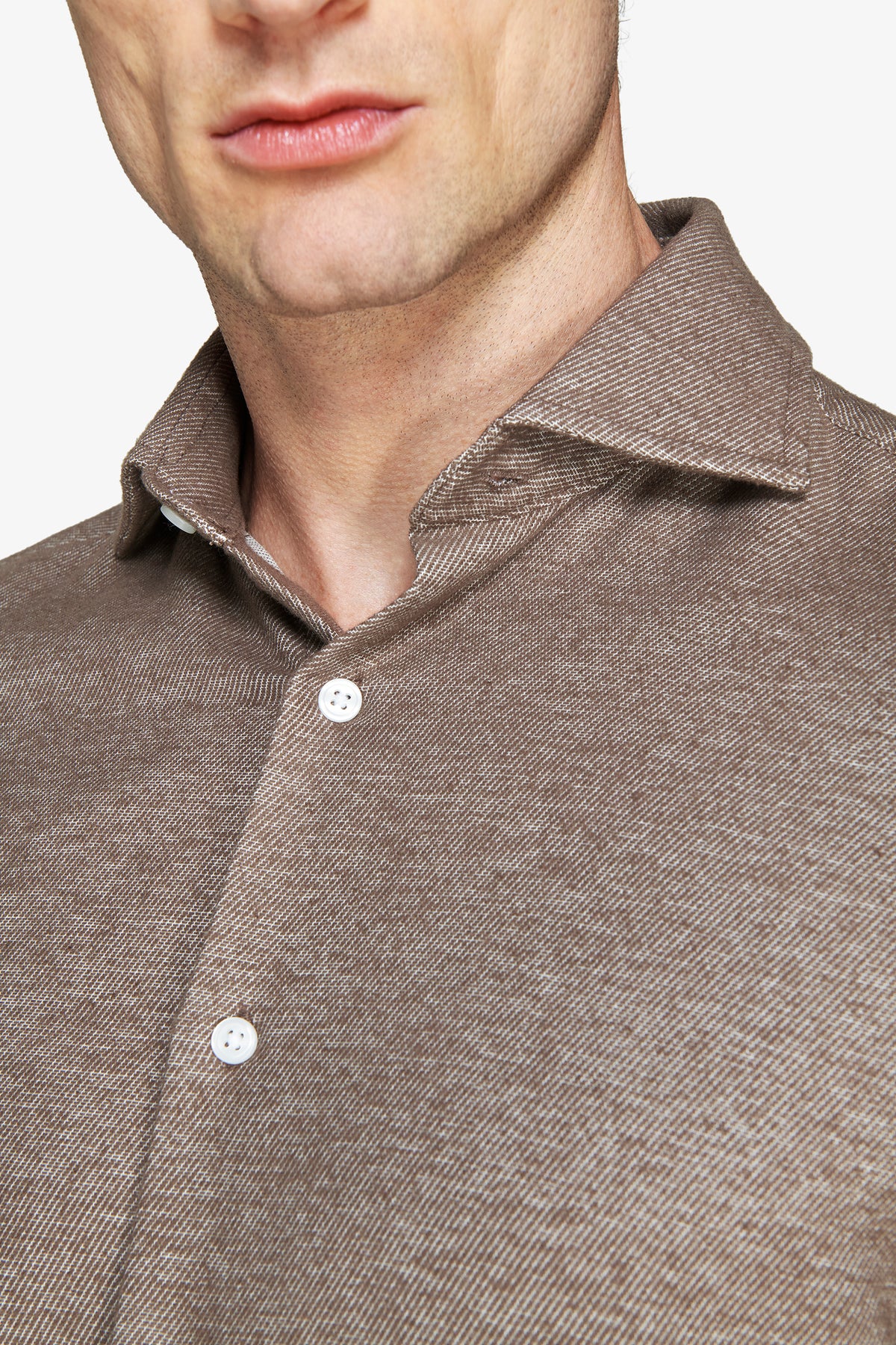 Camicia melange tortora