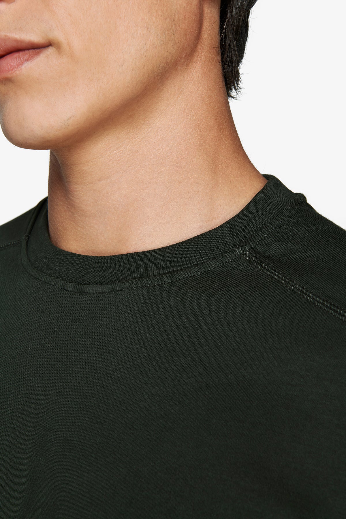 Green interlock cotton t-shirt