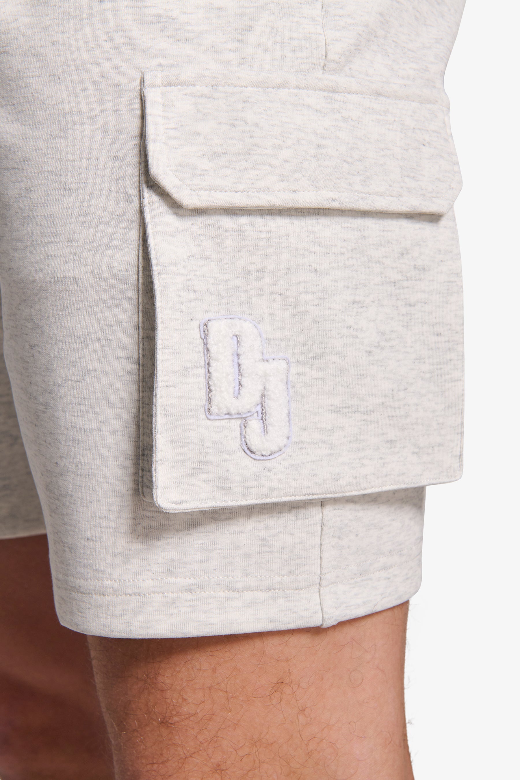 Bermuda in felpa DNJ grigio melange-Dan John