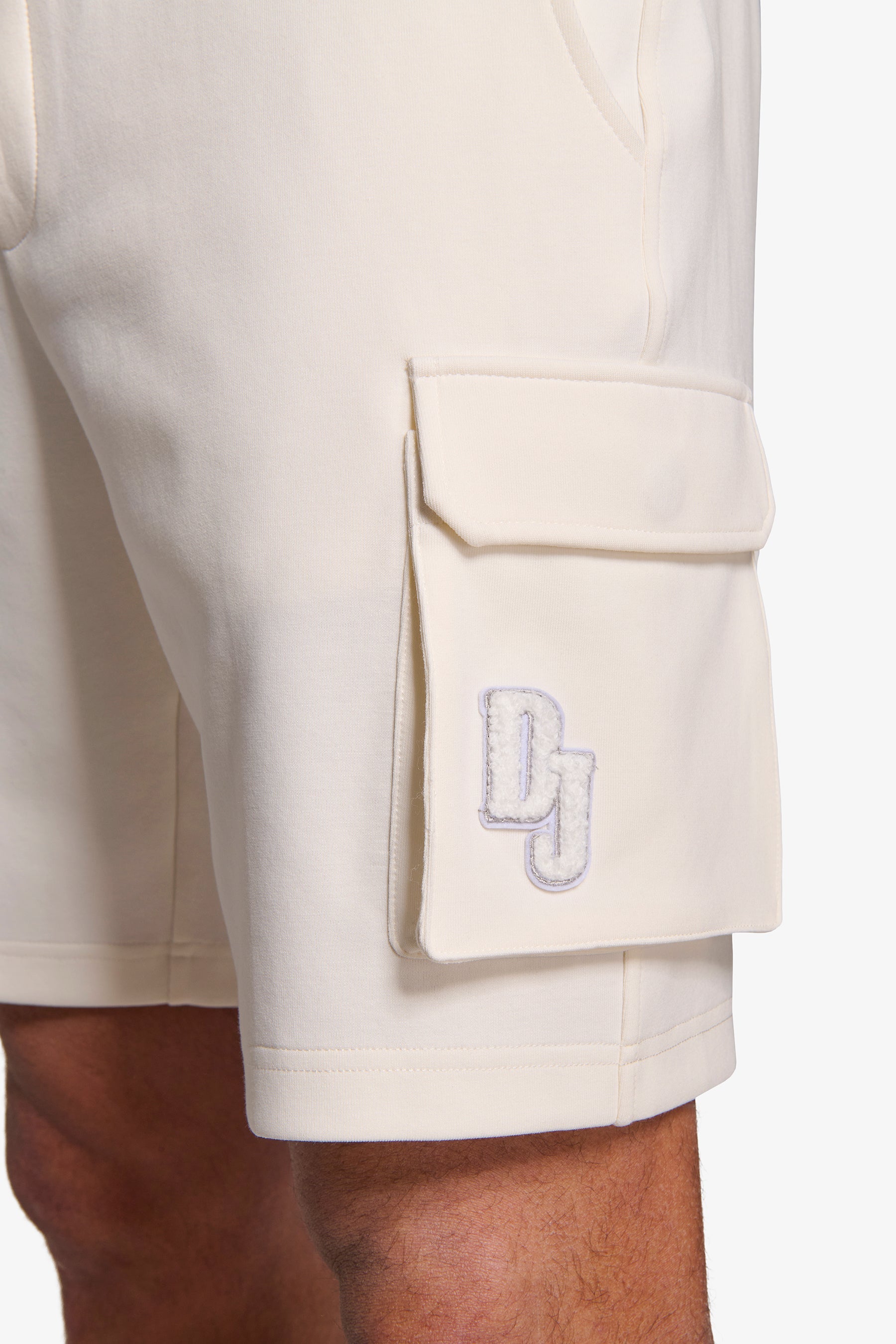 Bermuda in felpa DNJ off white-Dan John