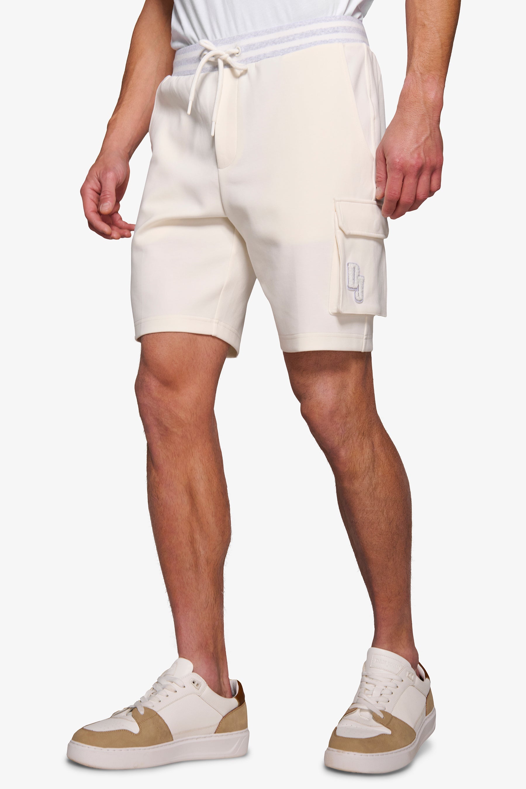 Bermuda in felpa DNJ off white-Dan John