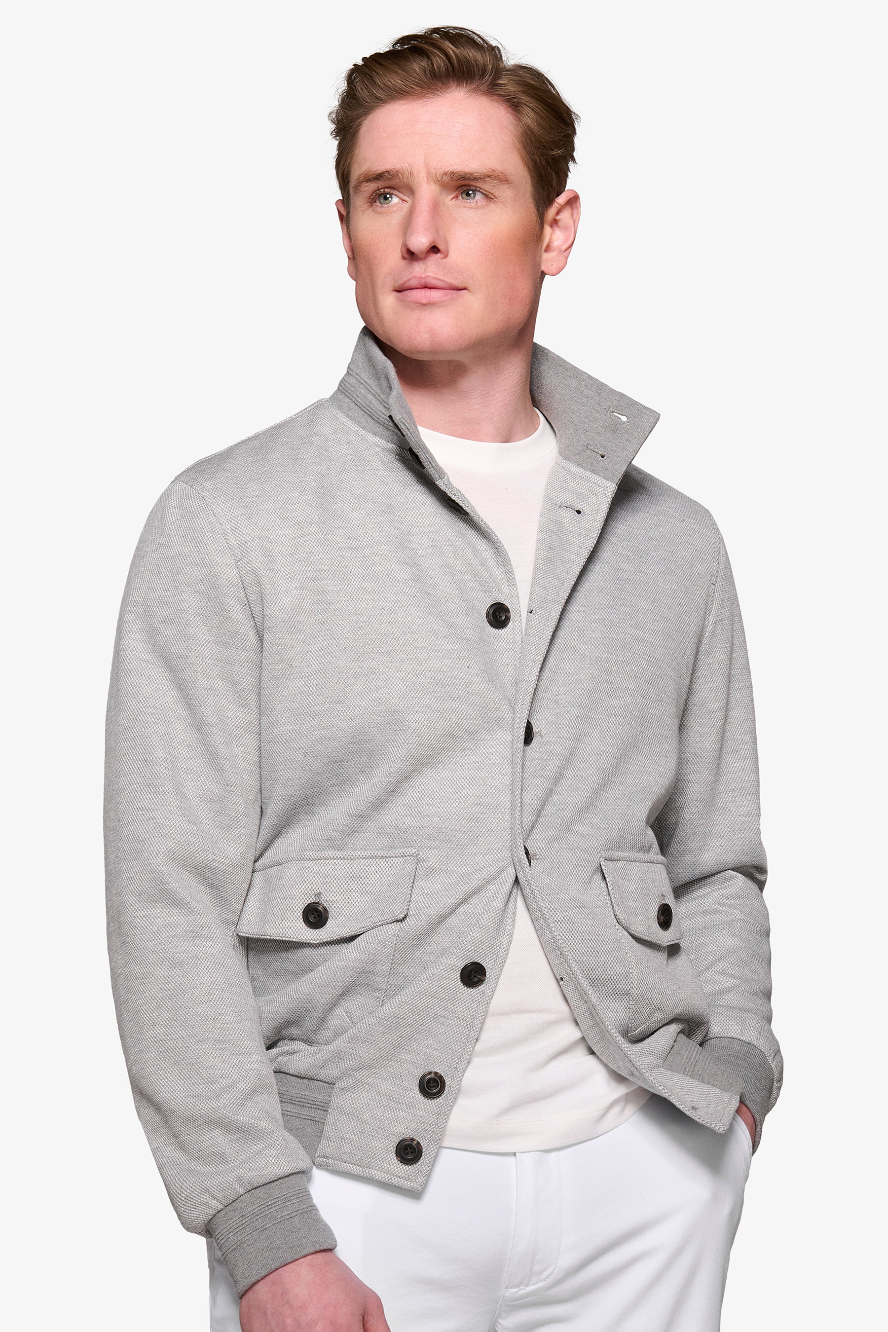 Bomber "Break" grigio melange-Dan John