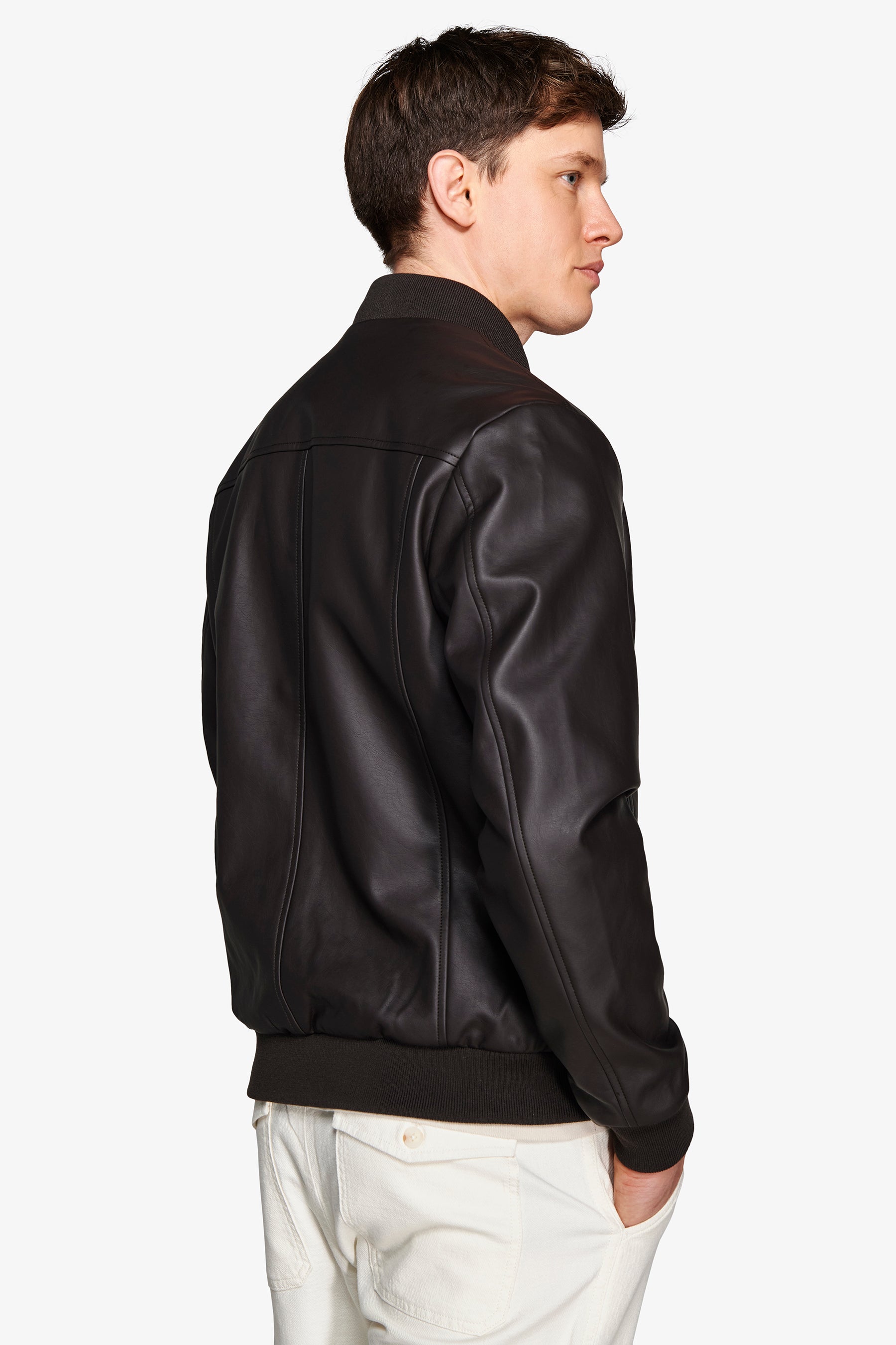 Bomber in ecopelle moro-Dan John