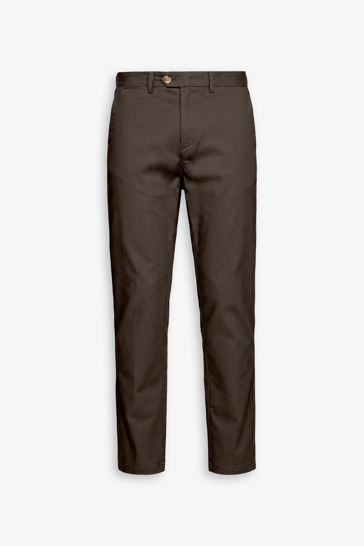 Pantaloni chino gabardina regular marroni