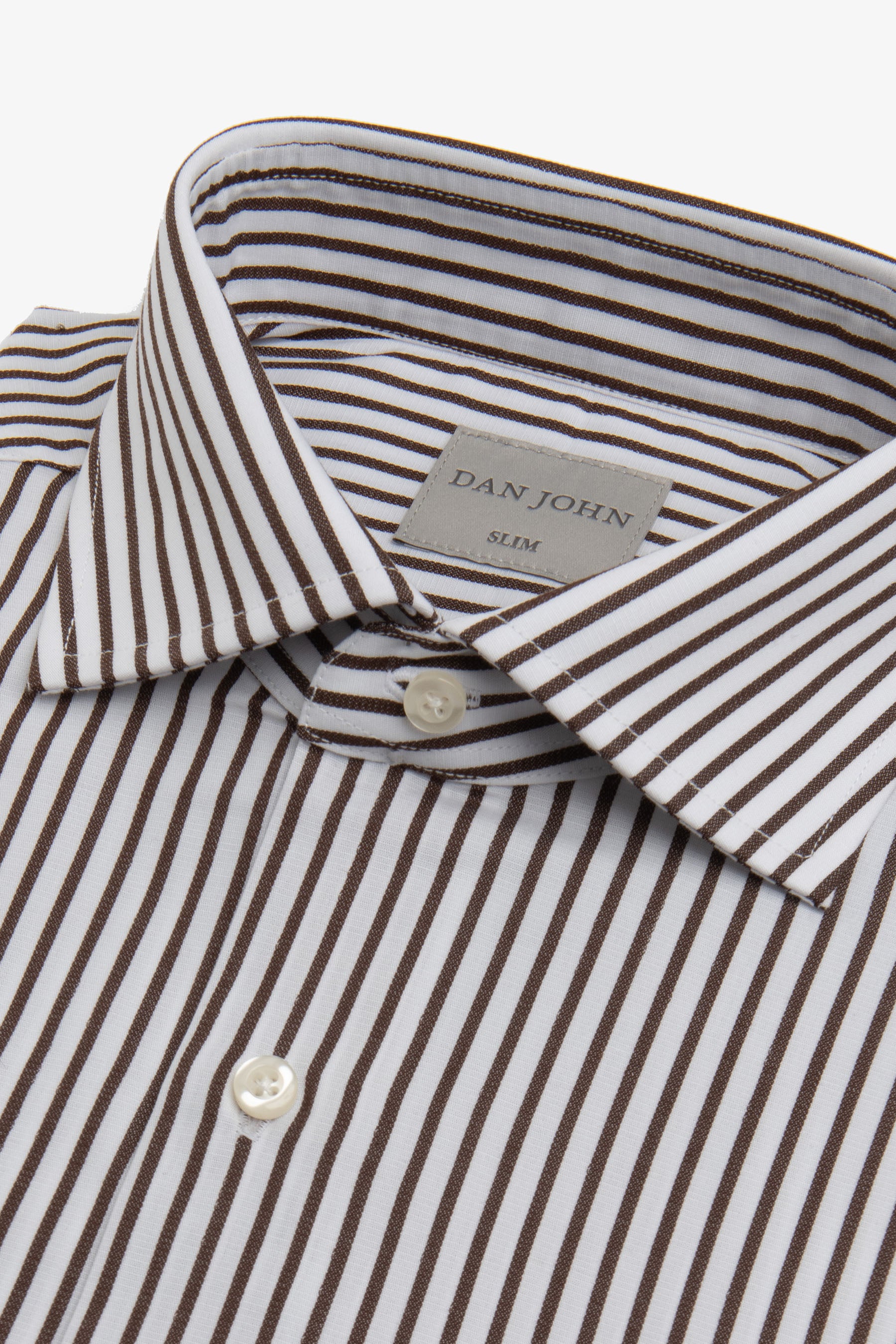 Camicia a righe moro slim-Dan John