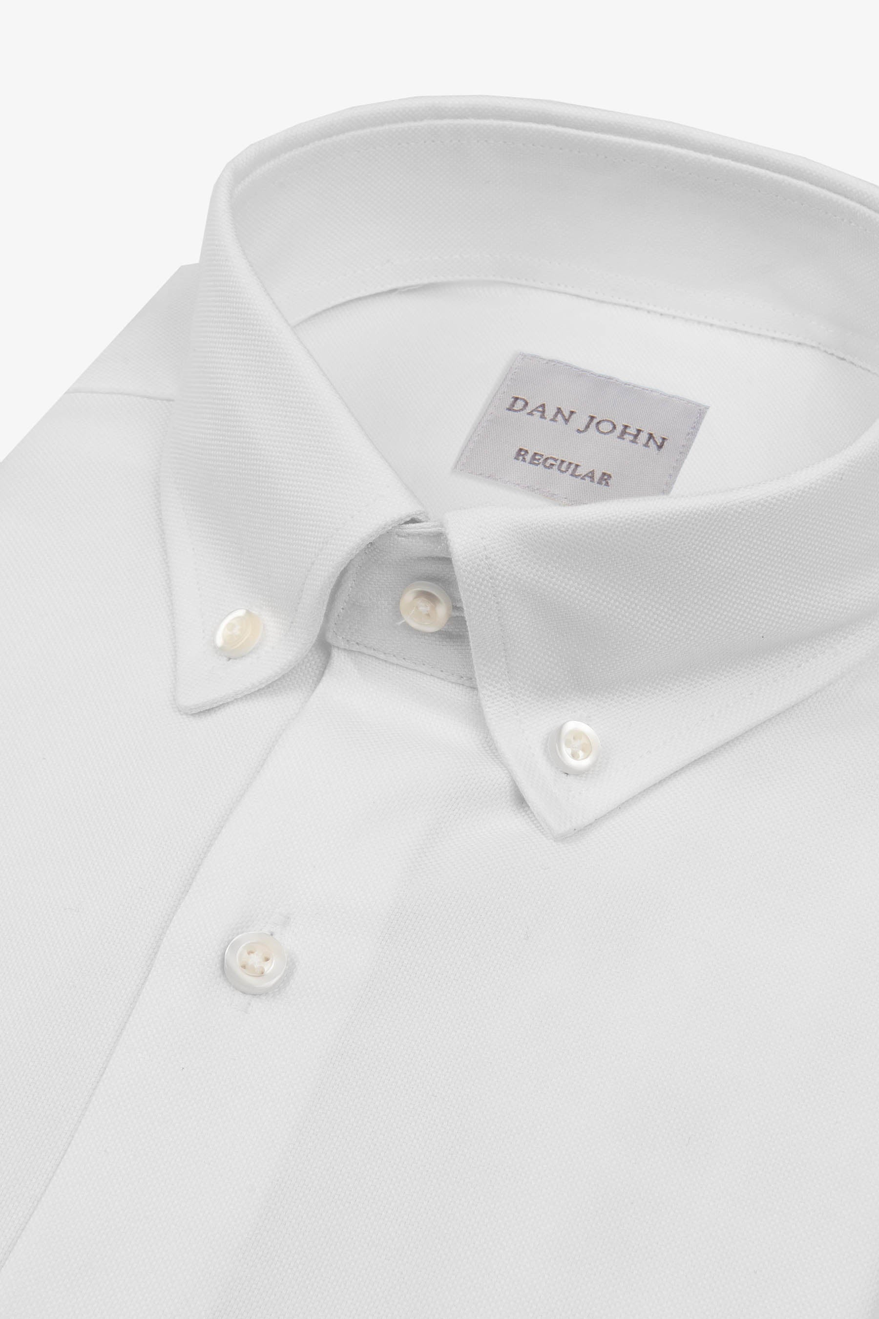 Camicia oxford button down bianca-Dan John