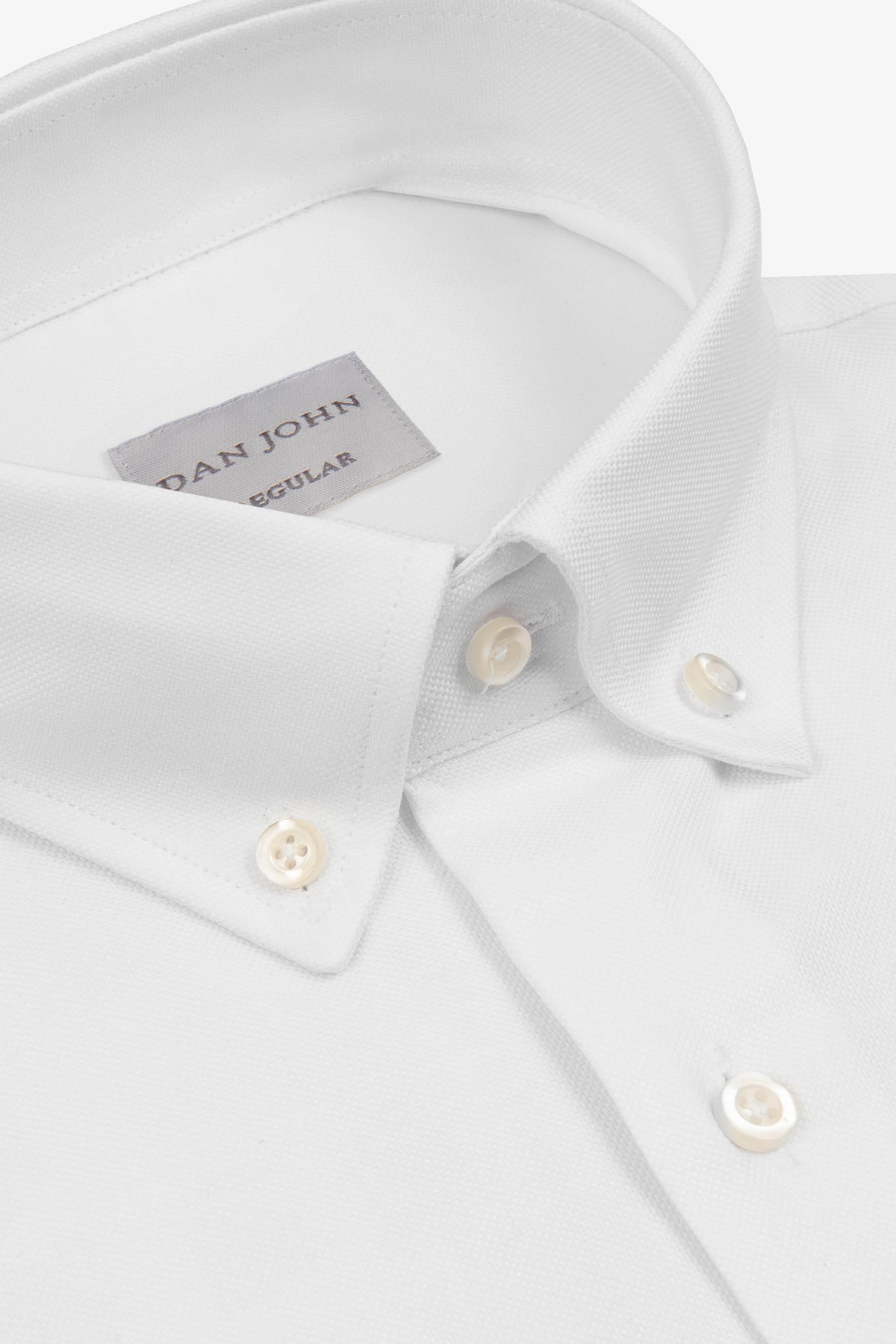 Camicia oxford button down bianca-Dan John