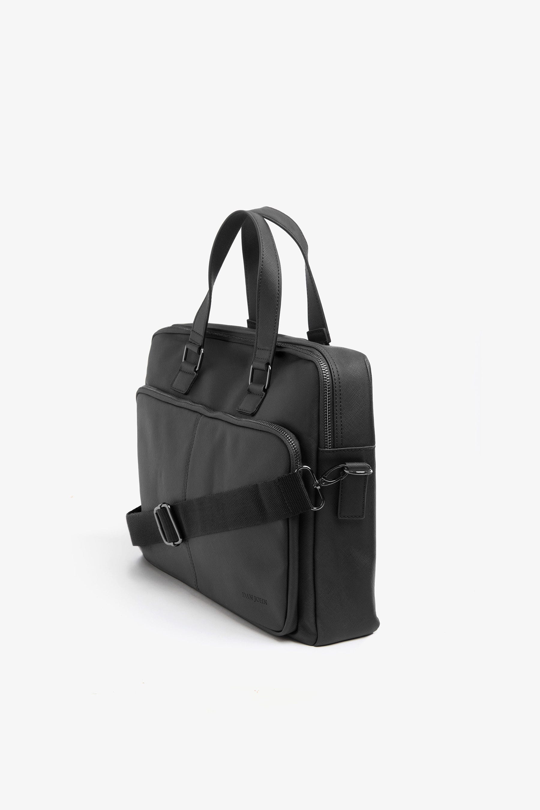 Borsa 24h in saffiano nera-Dan John