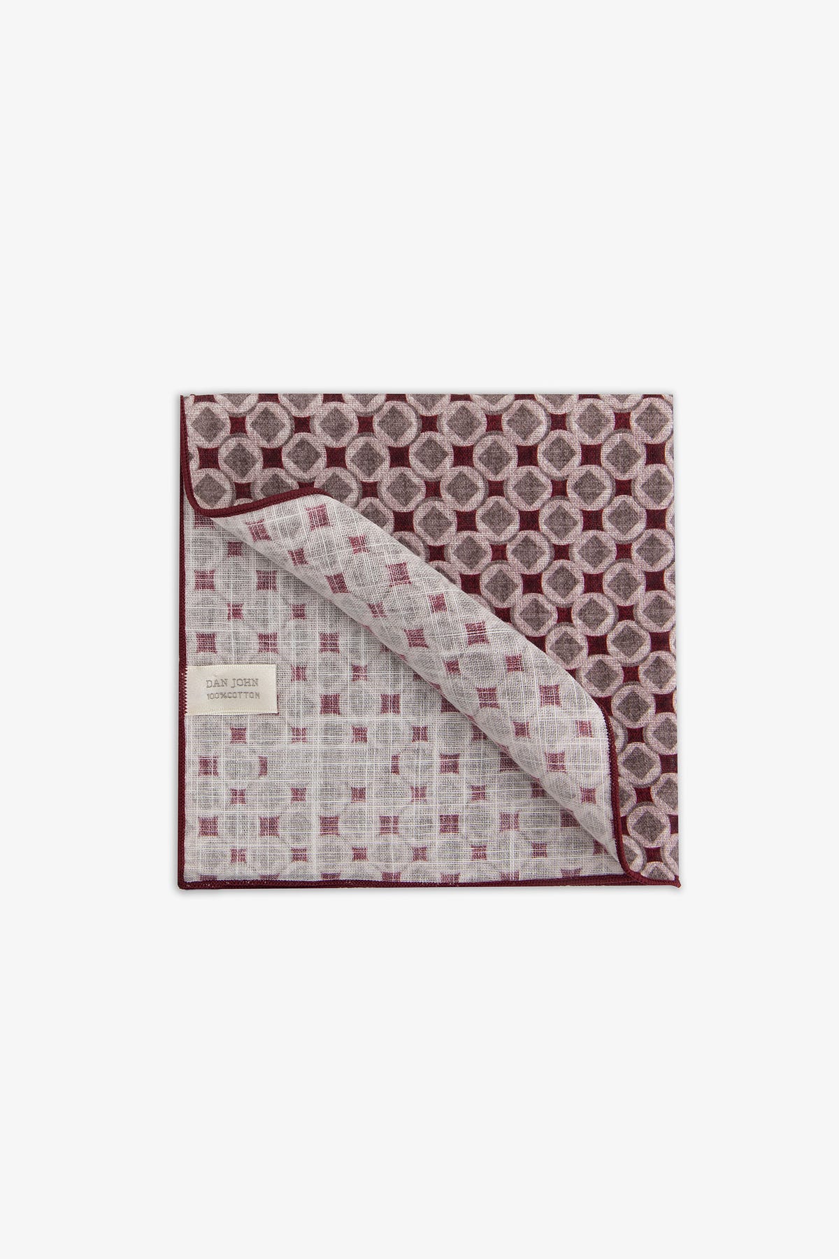 Pochette disegno geometrico bordeaux