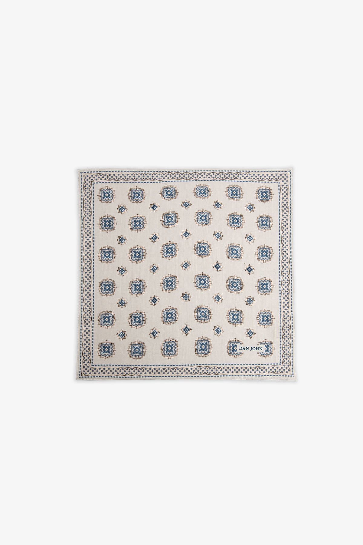 Pochette disegno geometrico panna