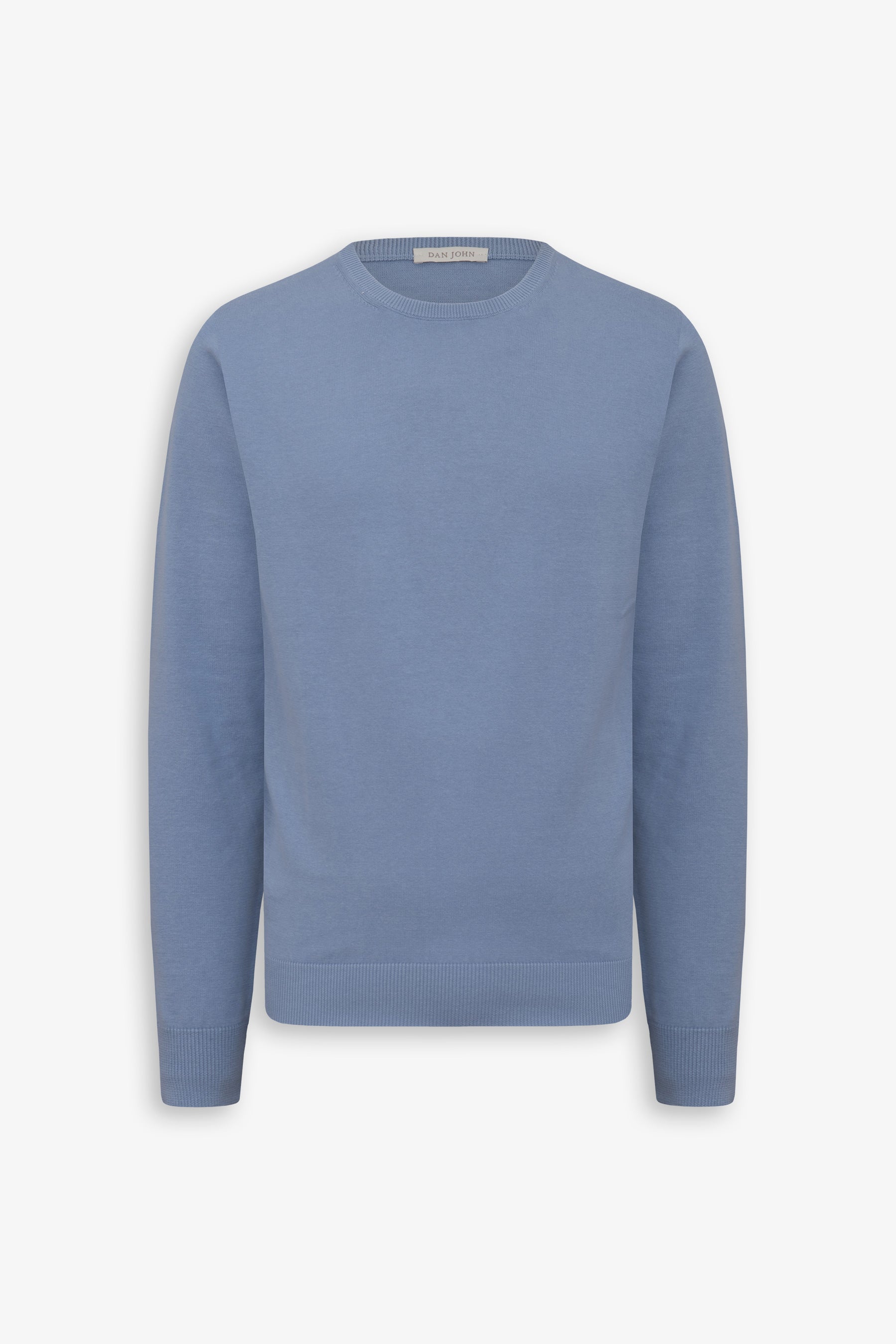 Basic-Pullover mit Rundhalsausschnitt in Hellblau
