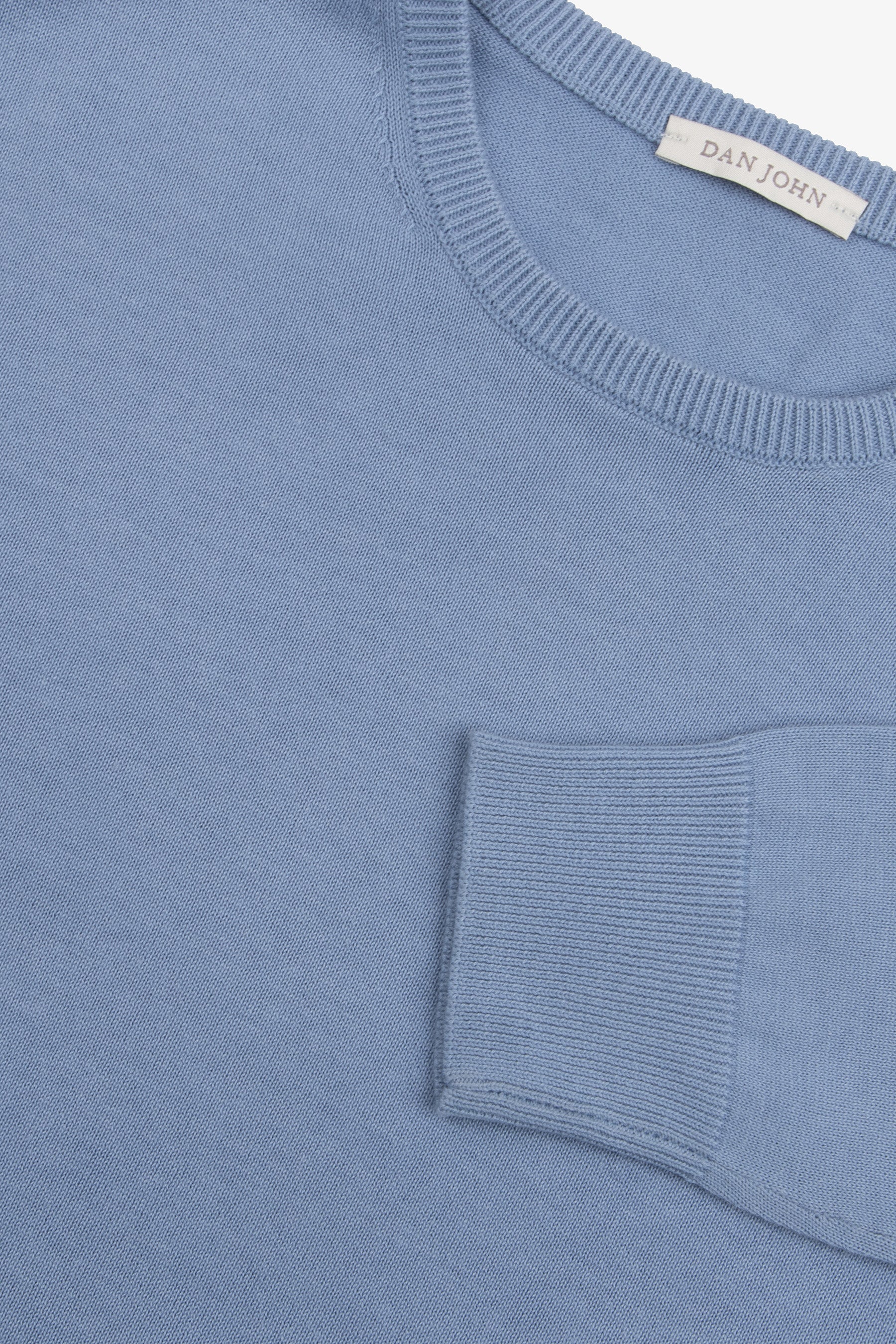 Basic-Pullover mit Rundhalsausschnitt in Hellblau