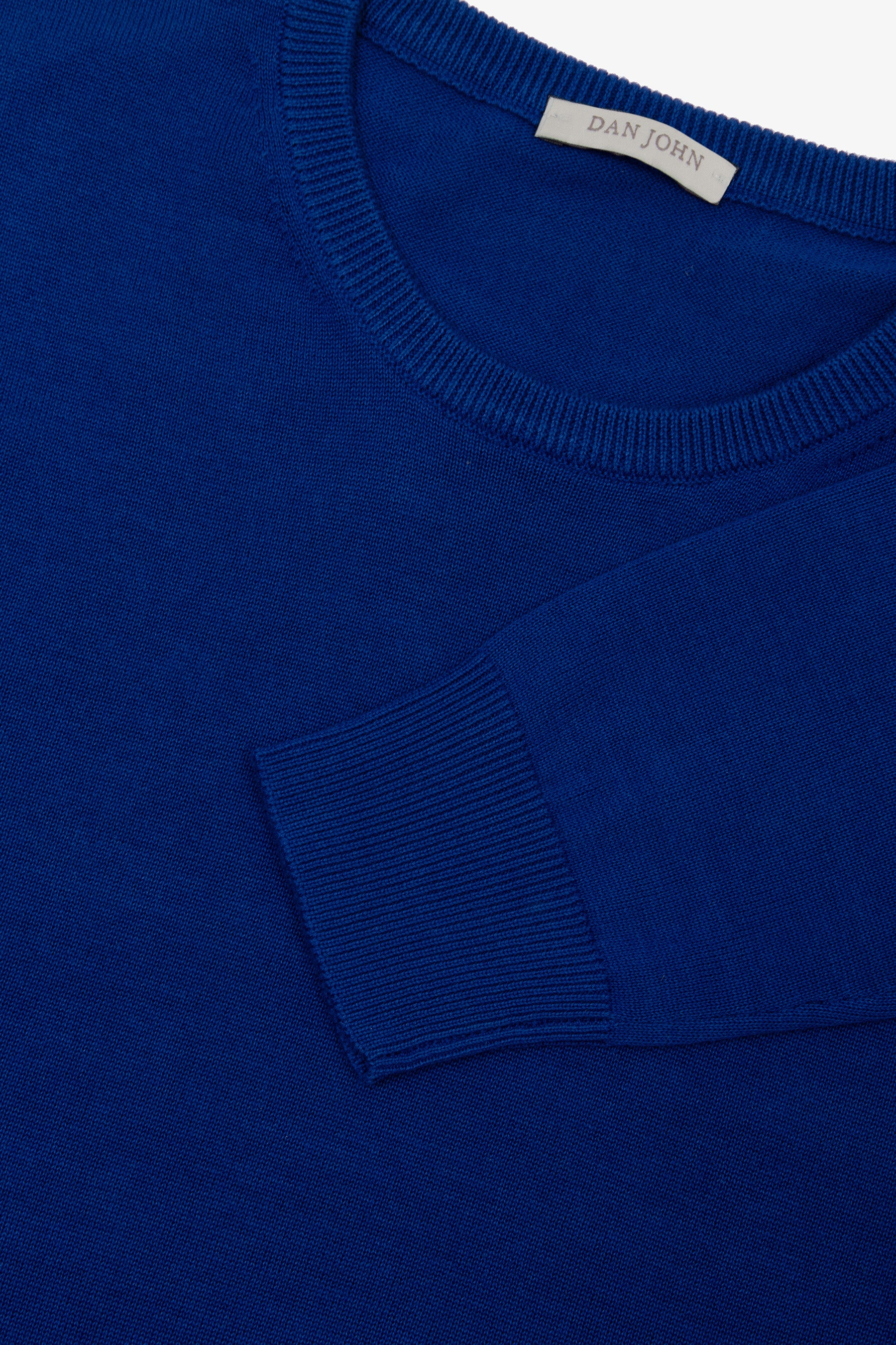 Royal blue cotton crewneck sweater