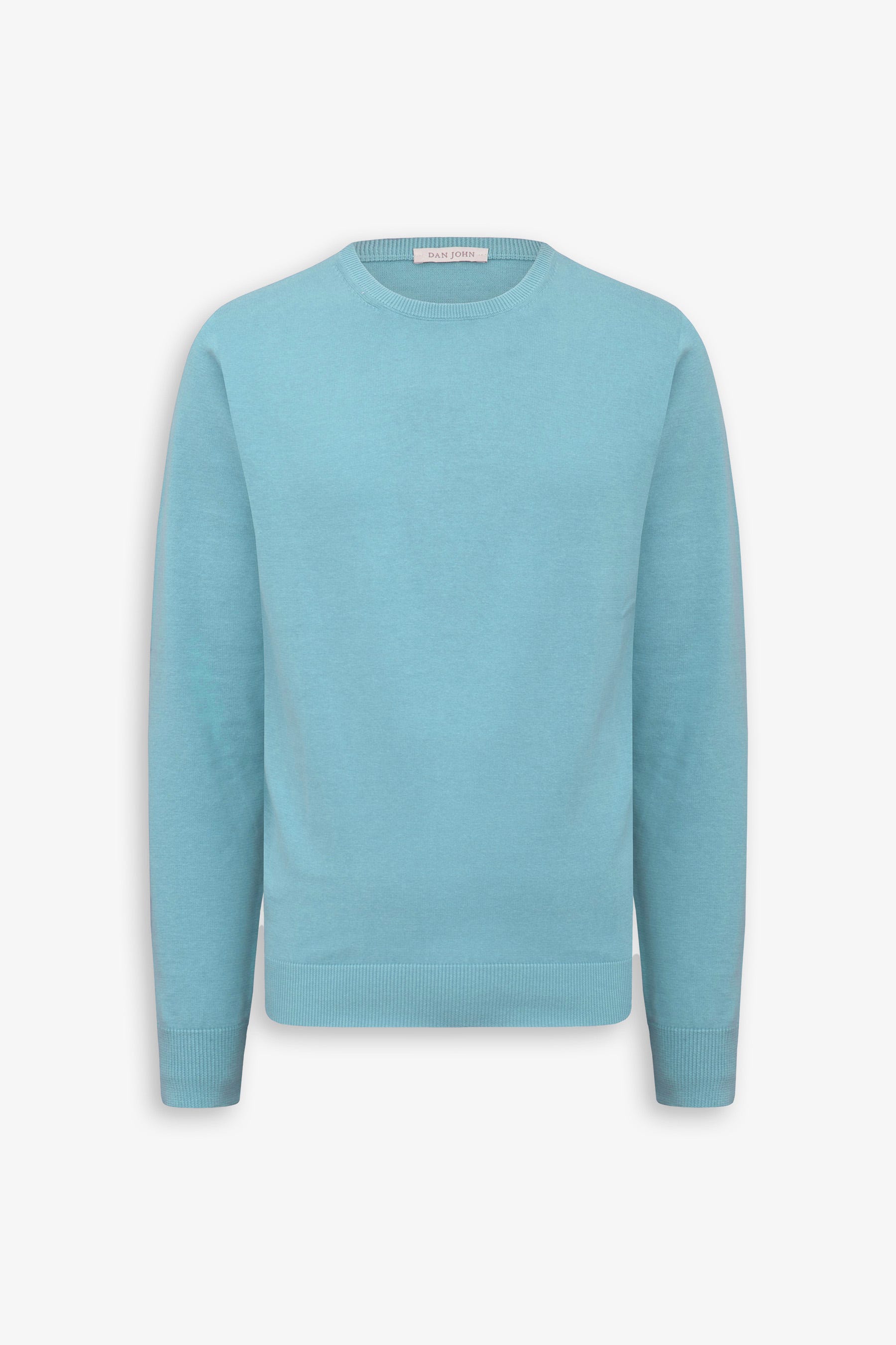 Maglia girocollo cotone turchese-Dan John