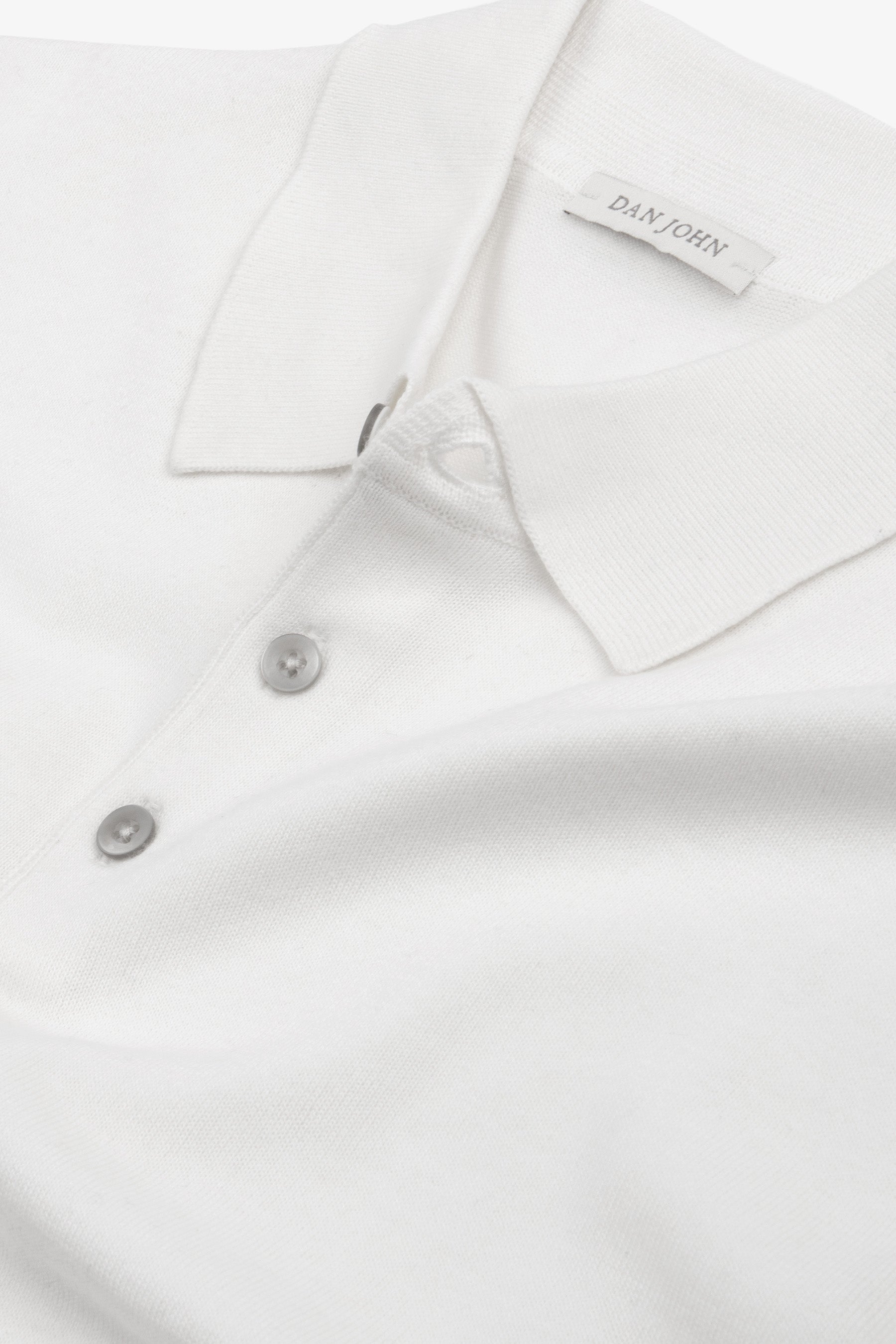 Polo in maglia bianca-Dan John