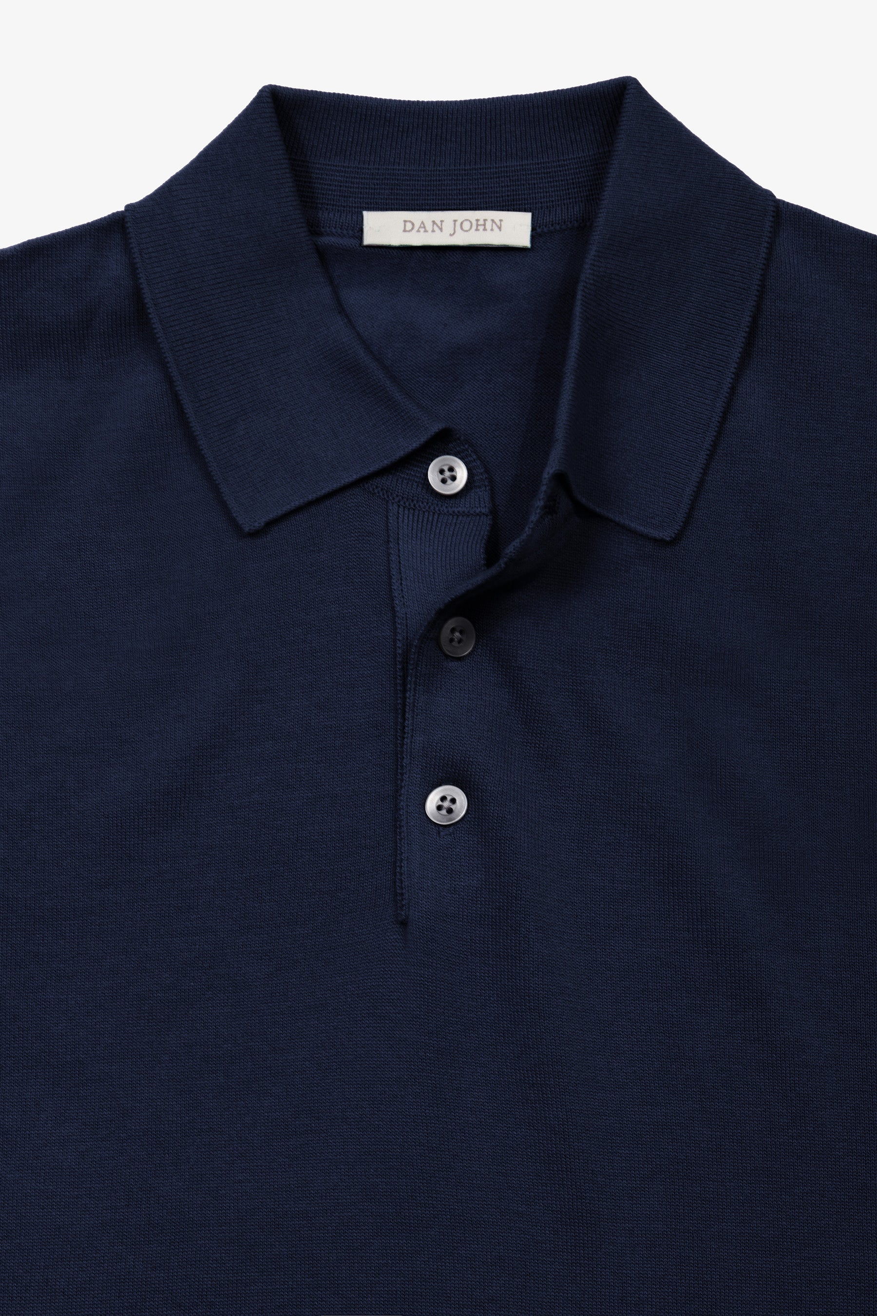 Polo in maglia blu-Dan John