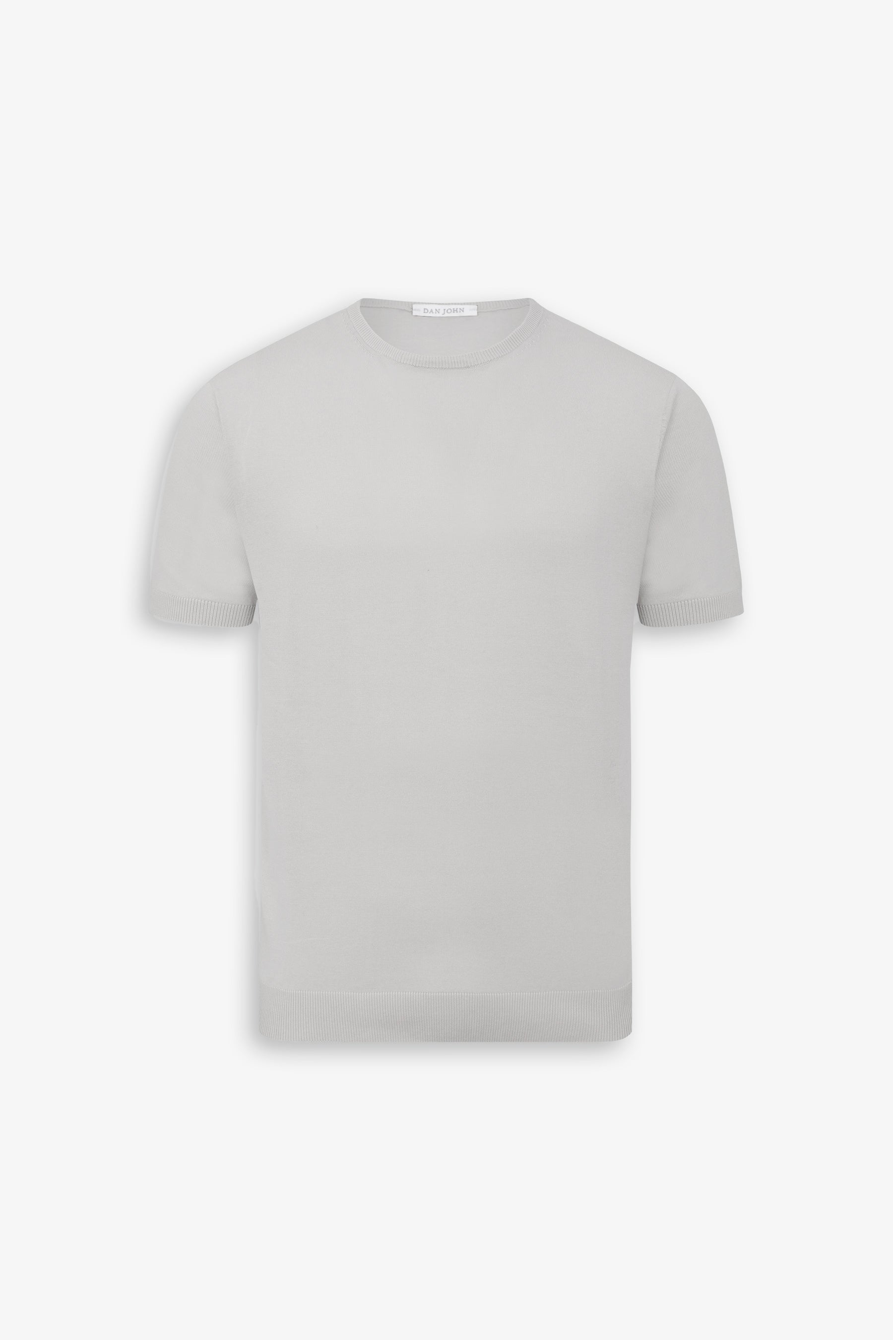 T-Shirt aus Strick in Eisfarbe