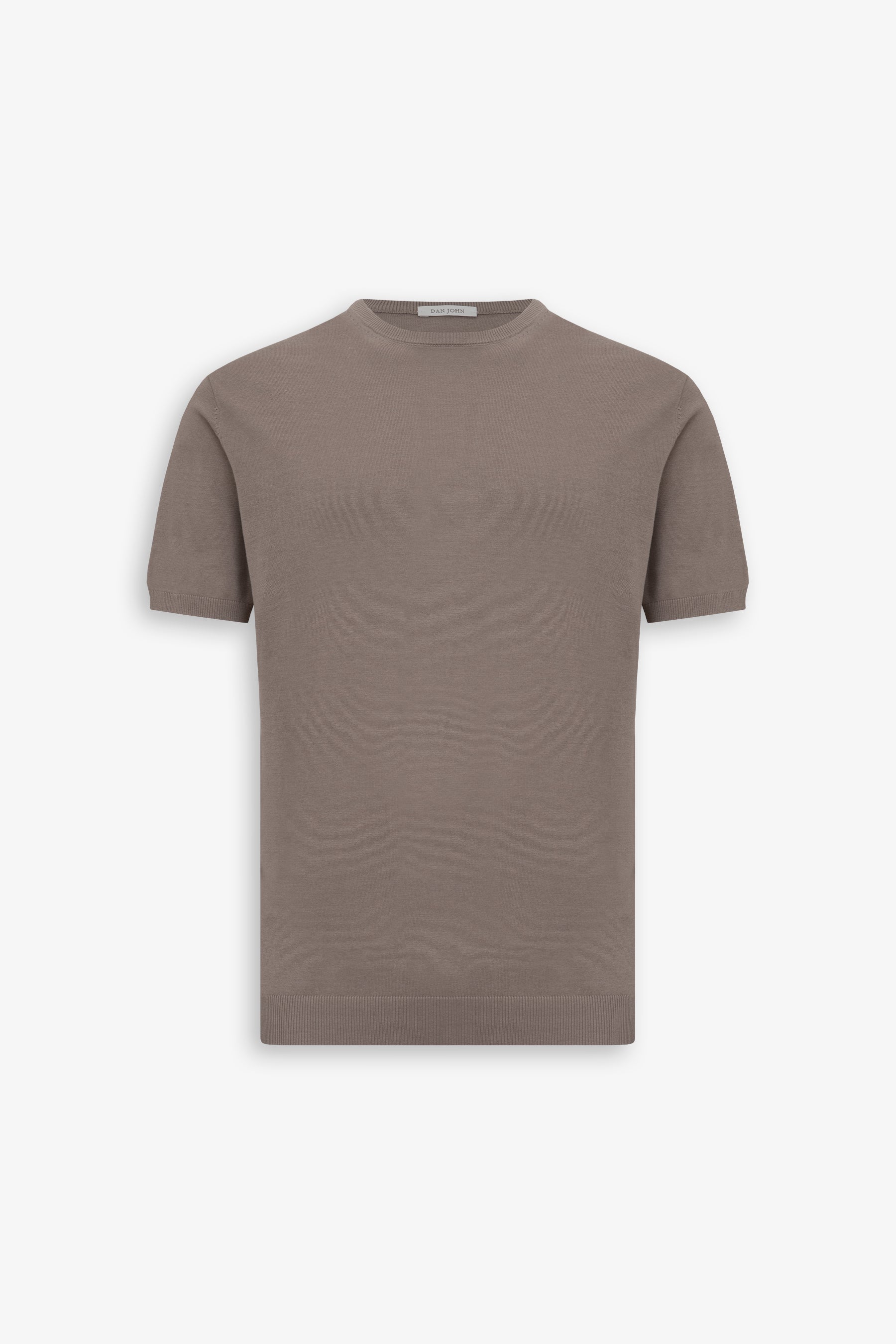 T-Shirt aus Strick in Taupe