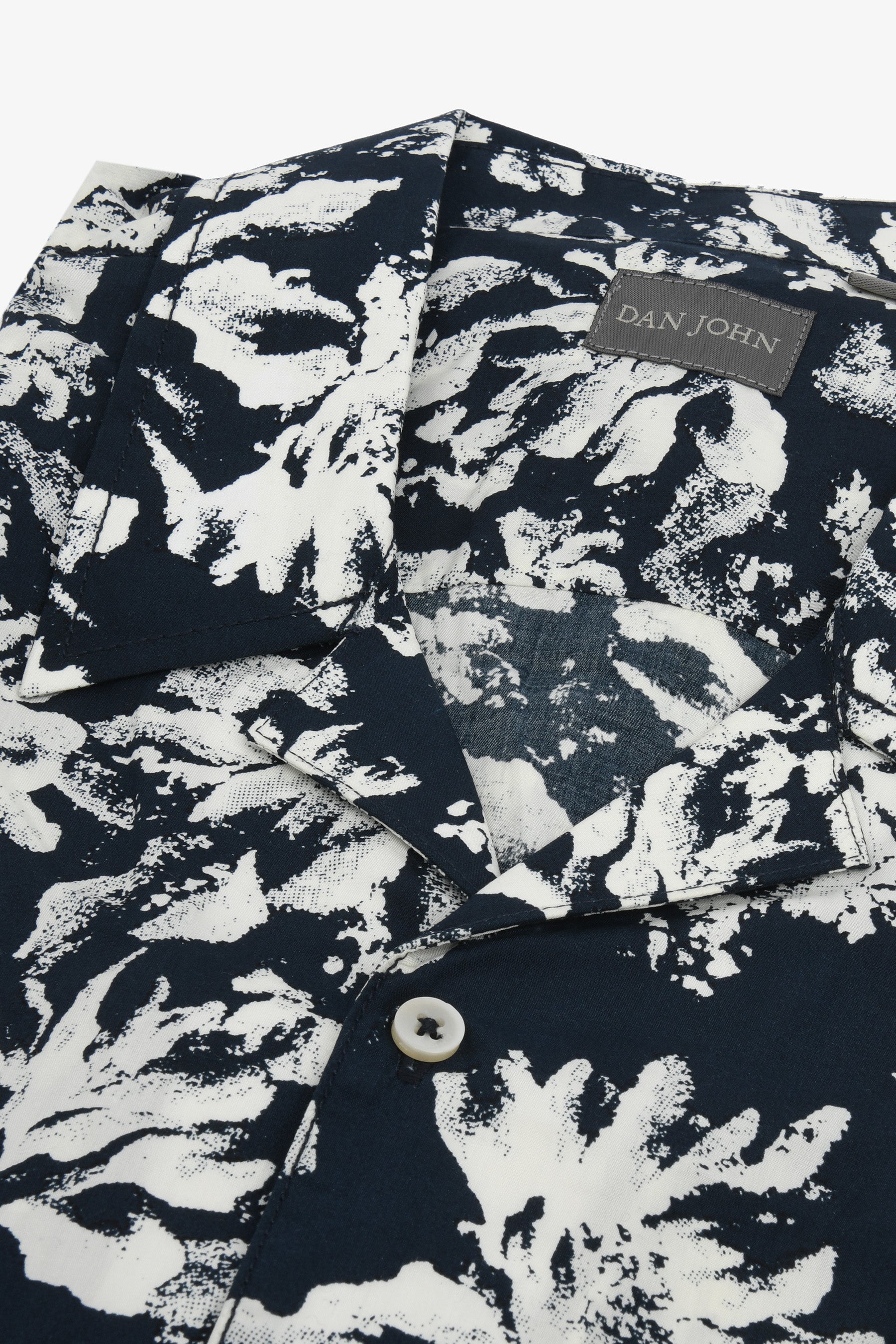 Camicia Hawaiana fantasia fiori blu-Dan John