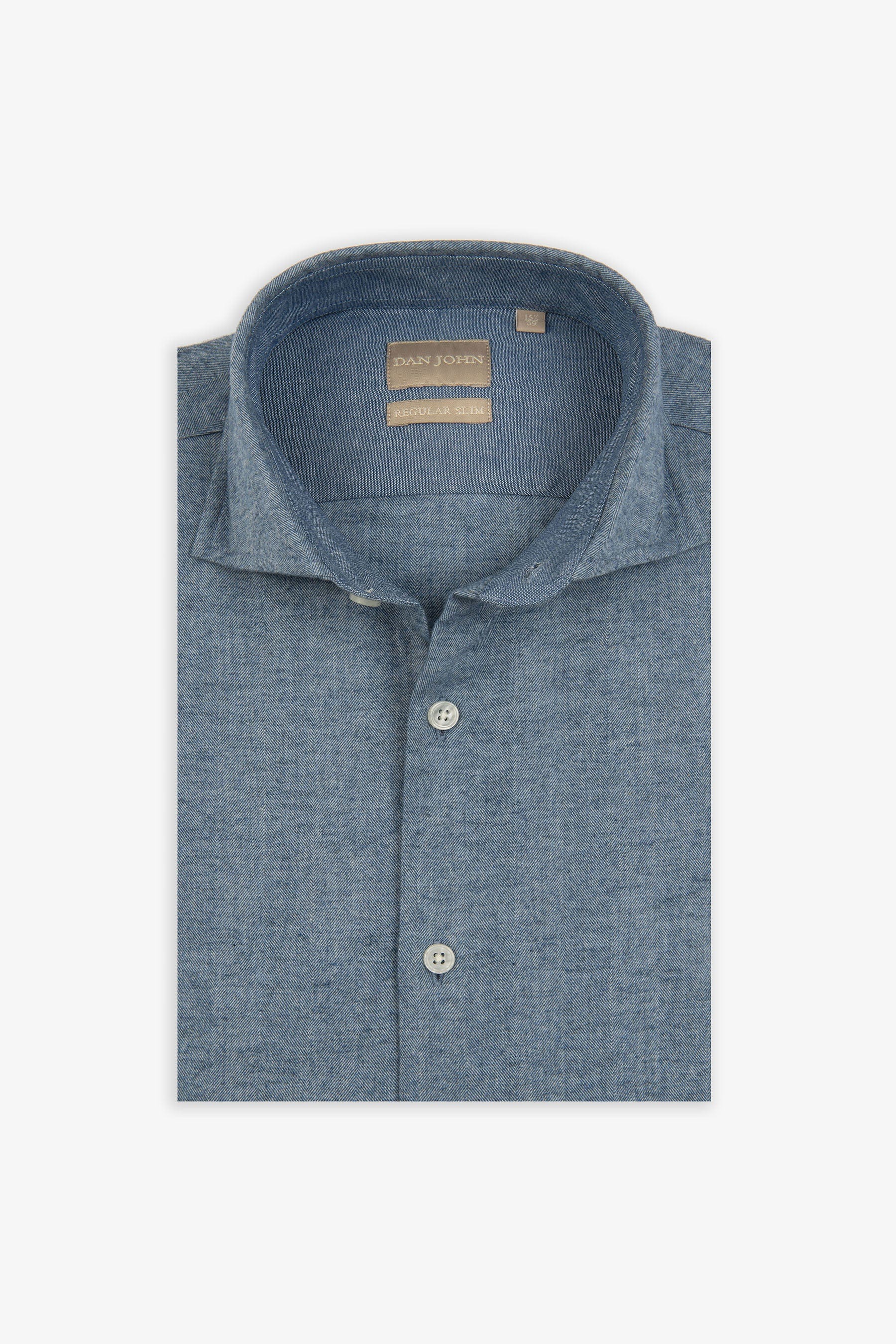 Camicia flanella celeste-Dan John