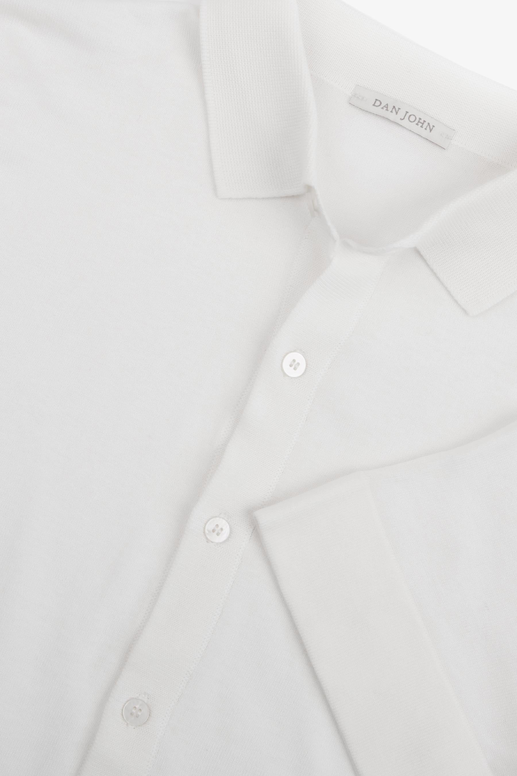 Camicia in maglia maniche corte bianca-Dan John