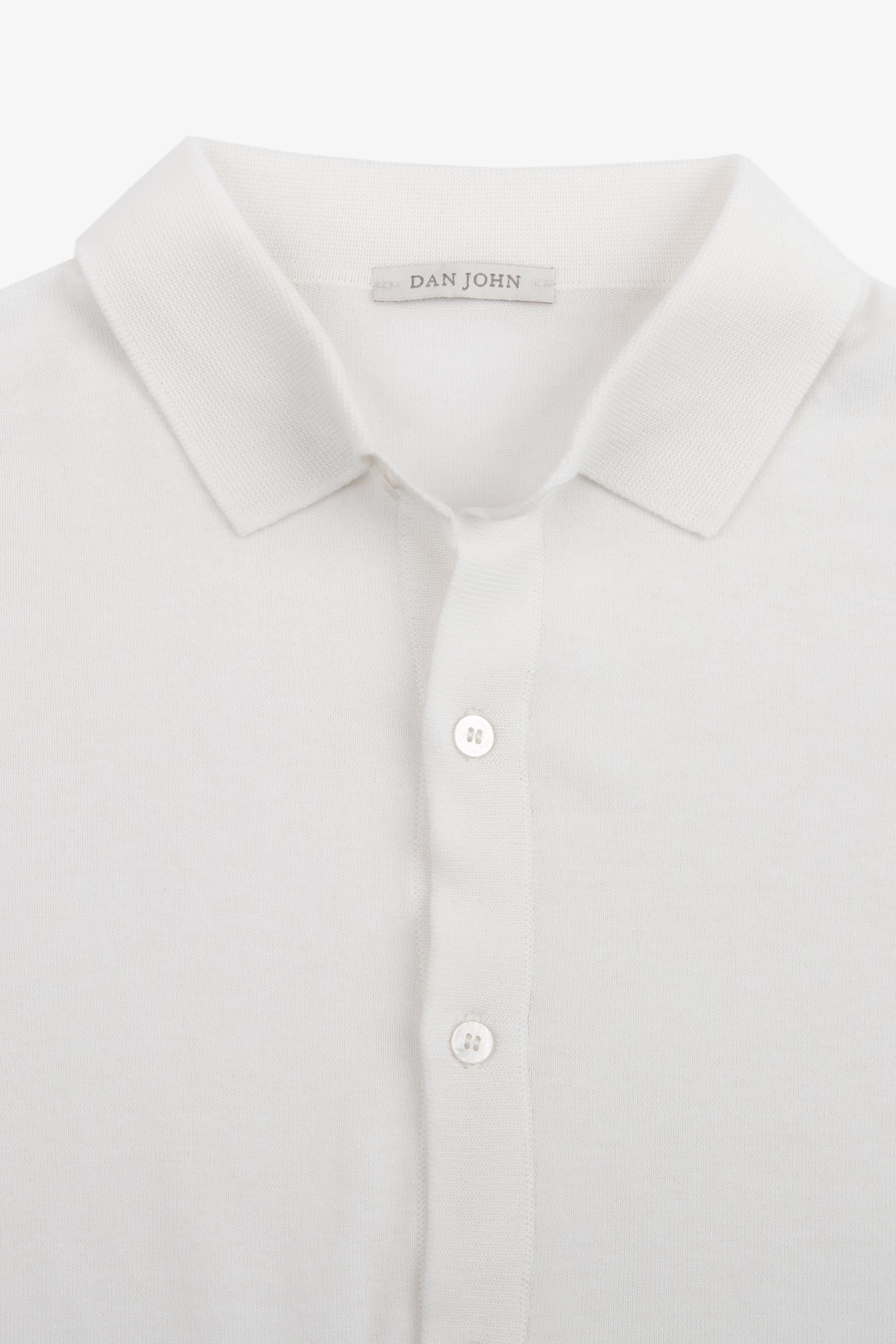 Camicia in maglia maniche corte bianca-Dan John