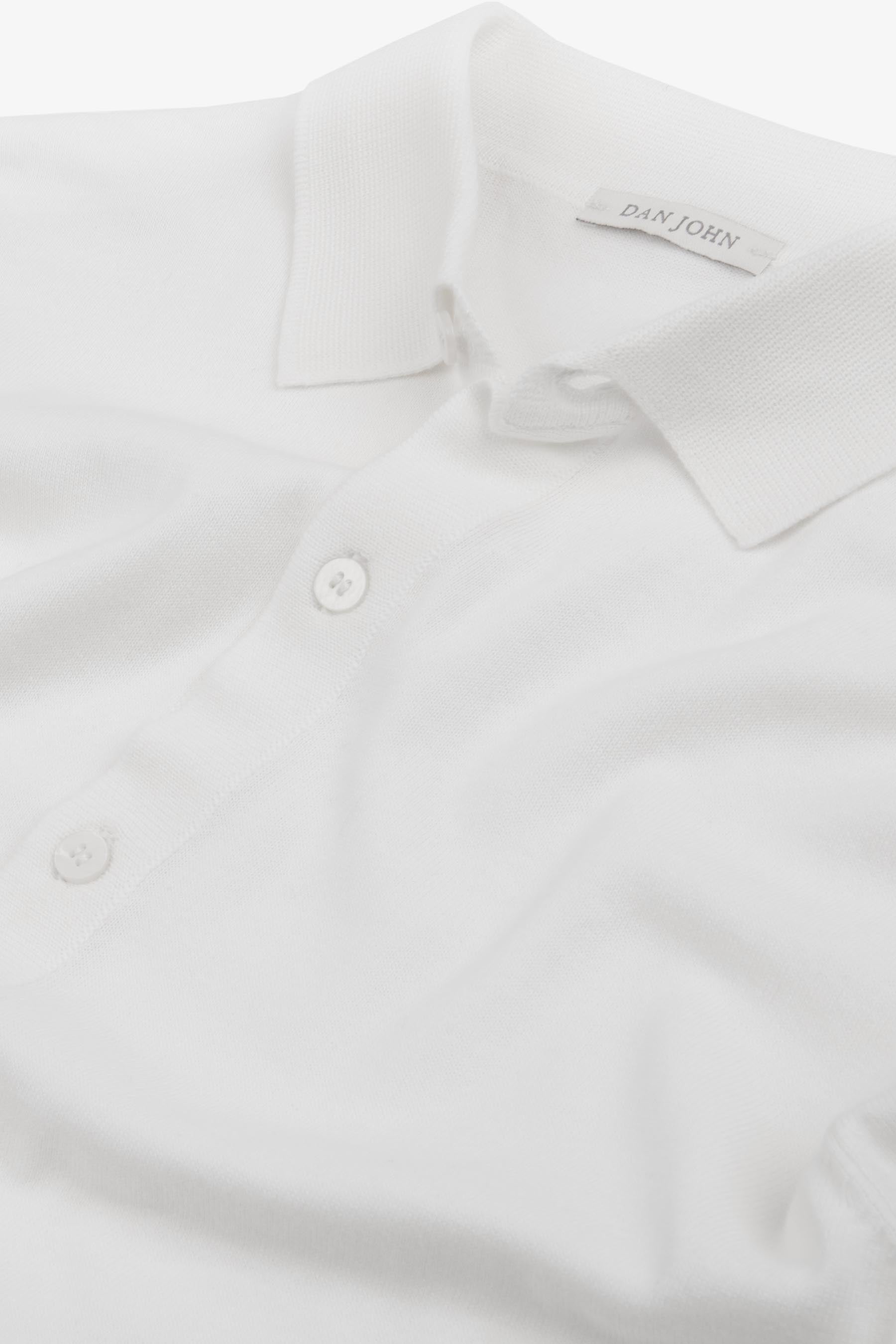 Camicia in maglia maniche corte bianca-Dan John