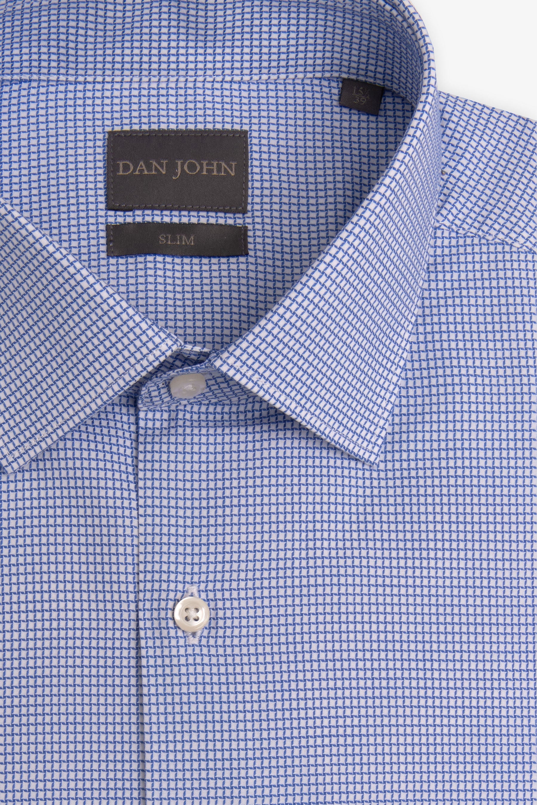 Camicia micro armatura celeste slim-Dan John