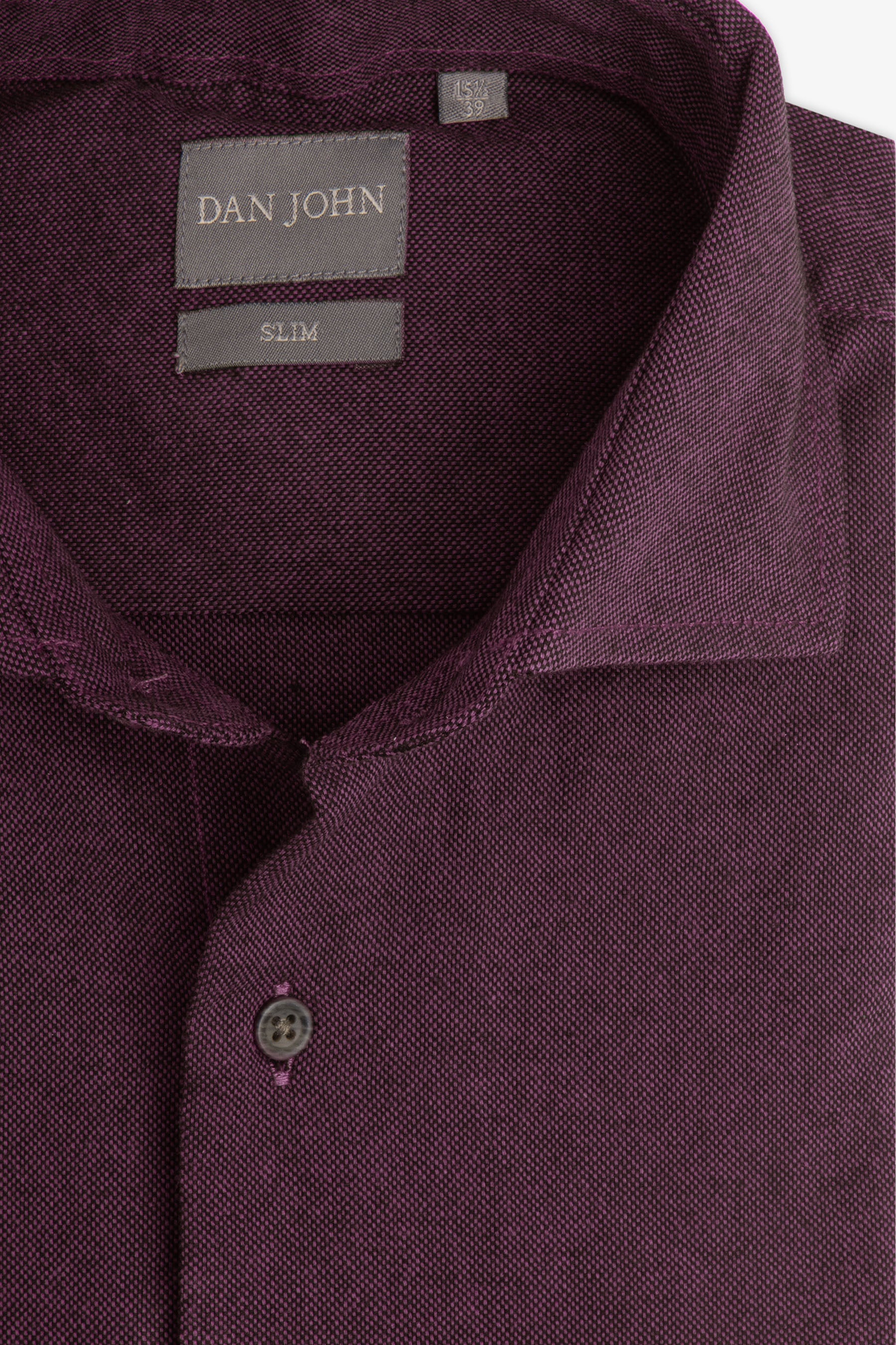 Camicia micro oxford bordeaux slim-Dan John
