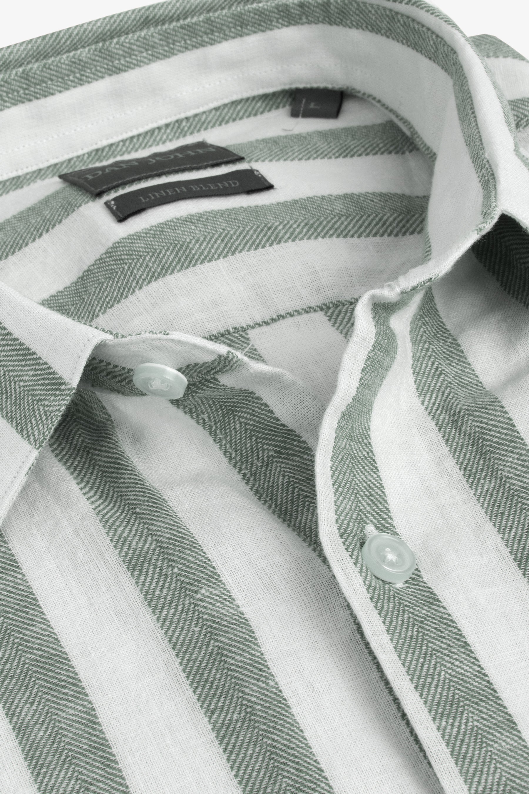 Camicia misto lino a righe larghe malva-Dan John