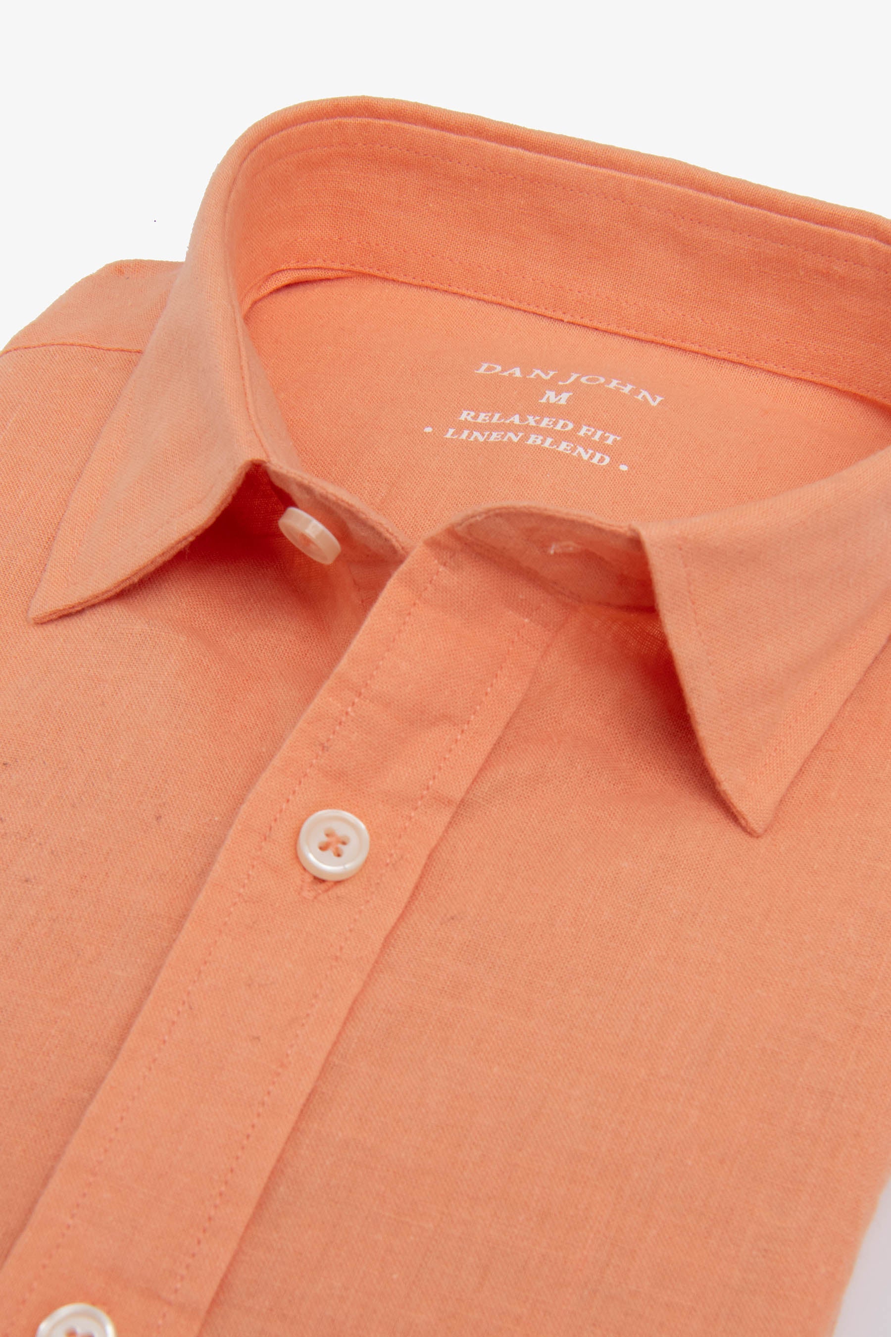 Camicia misto lino arancio-Dan John