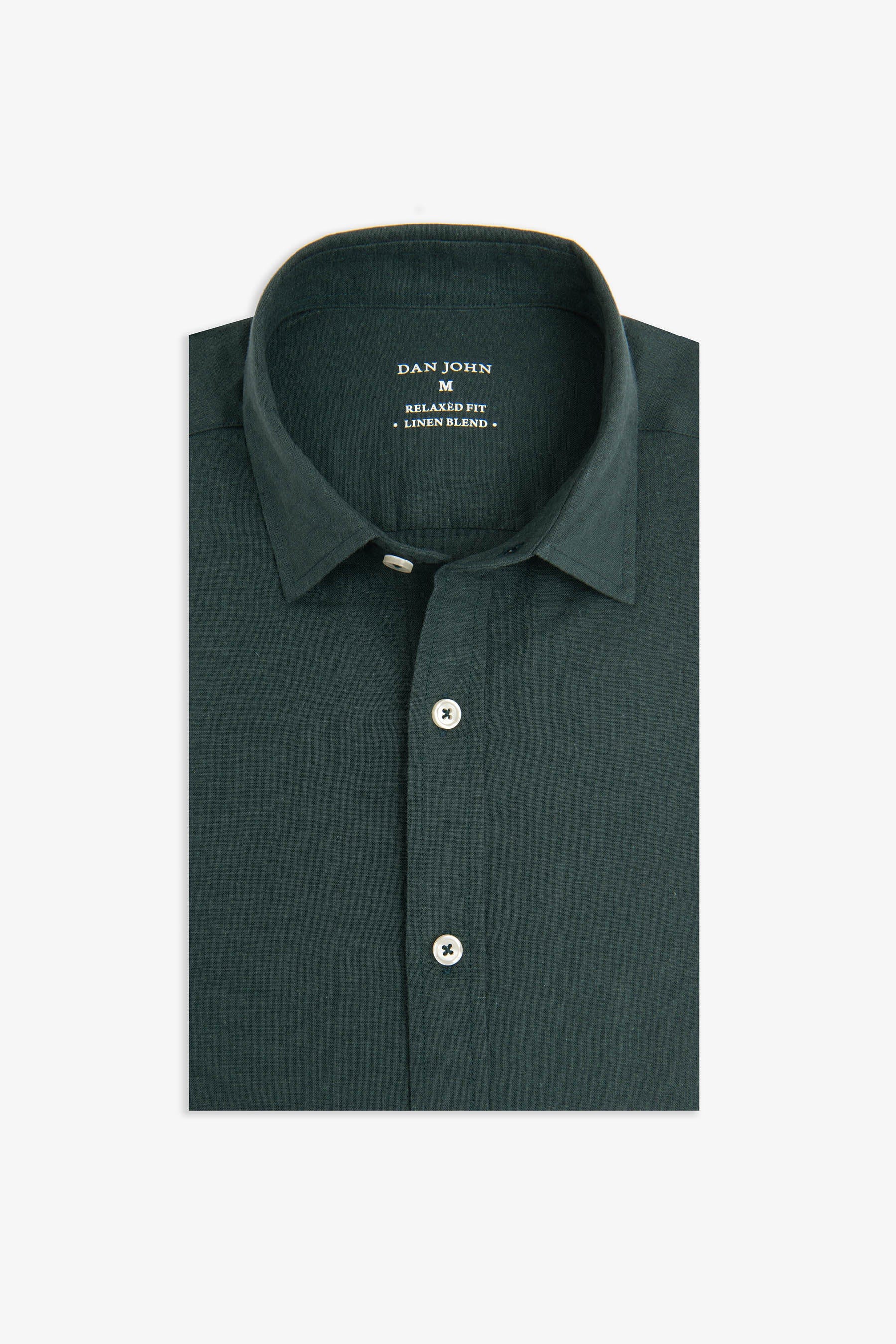 Camicia misto lino ottanio-Dan John