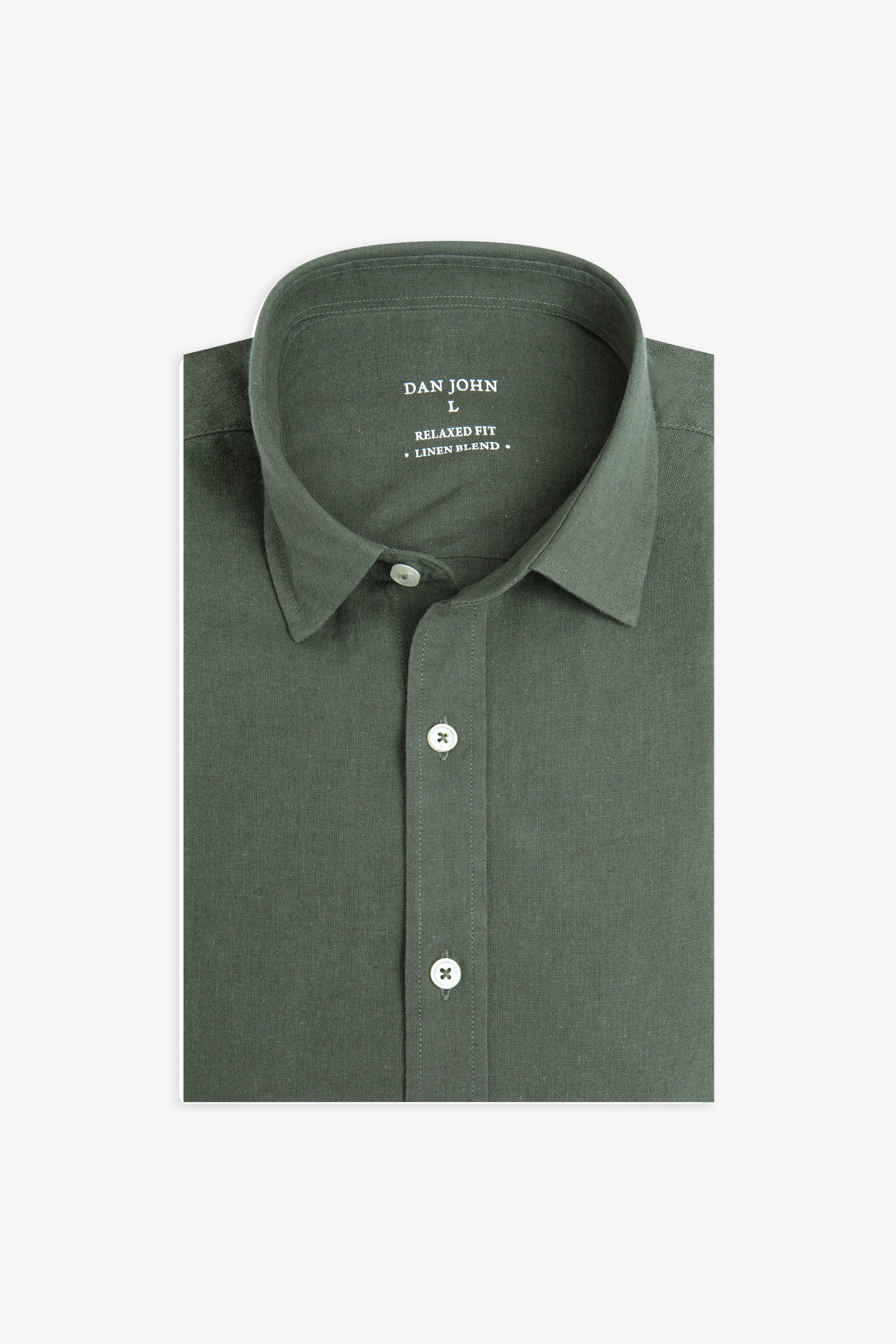 Camicia misto lino verde-Dan John