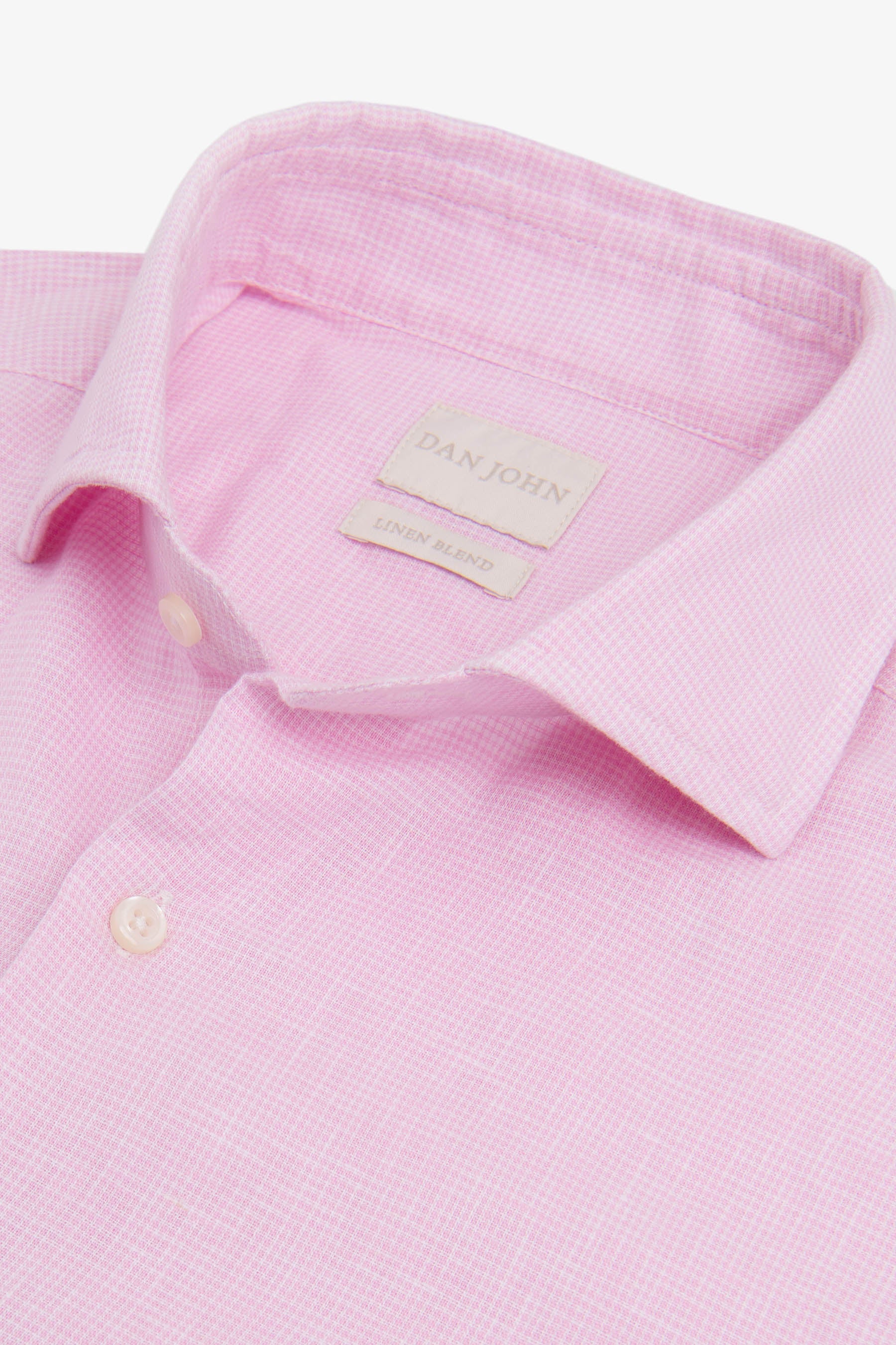 Camicia pied de poule rosa-Dan John