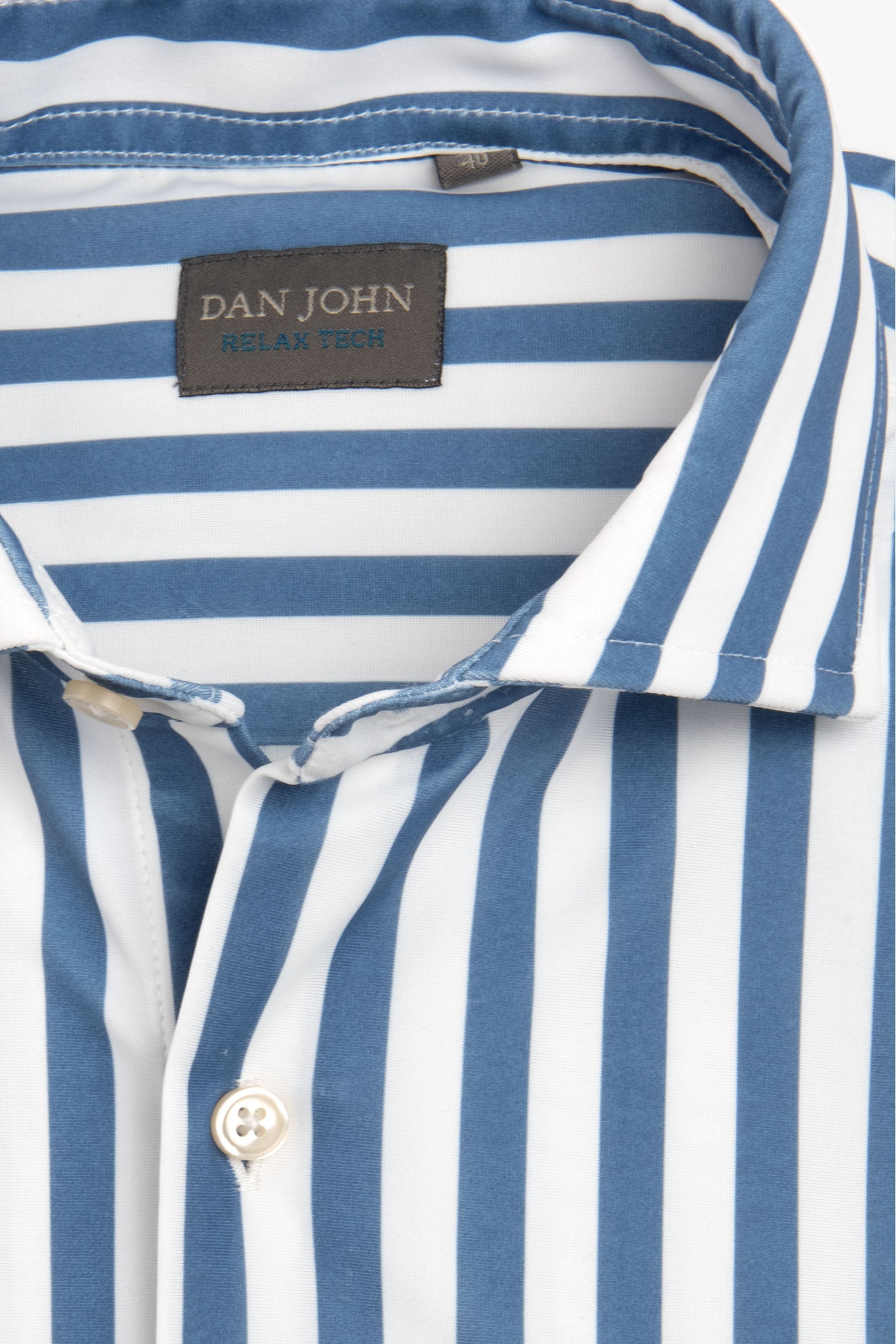 Camicia relax tech a righe larghe slim-Dan John