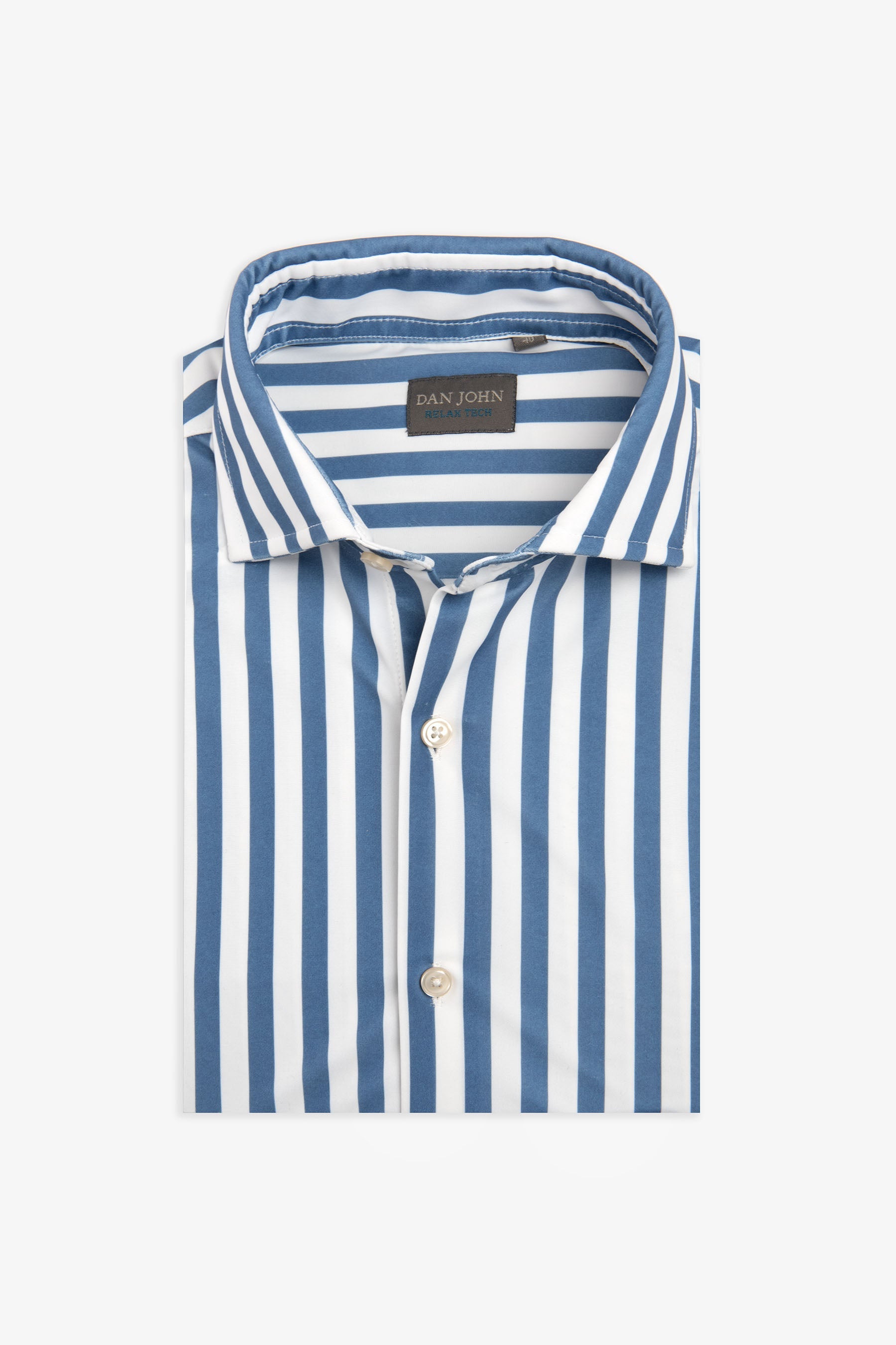 Camicia relax tech a righe larghe slim-Dan John