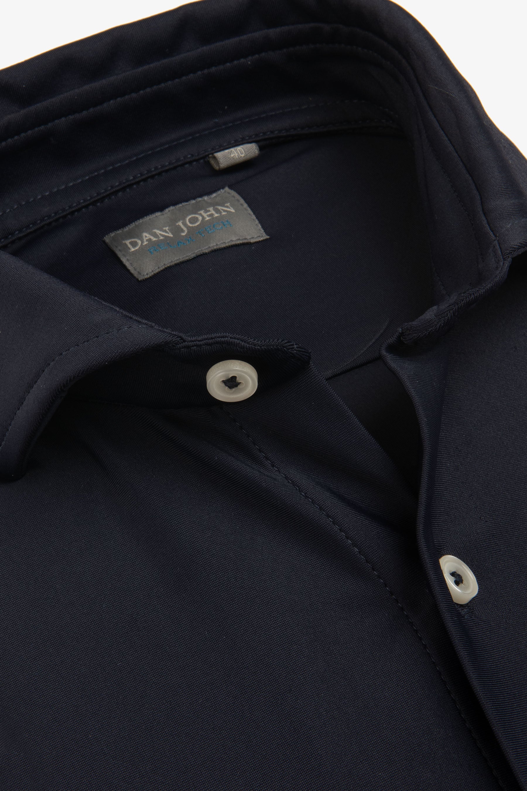 Camicia relax tech blu slim-Dan John