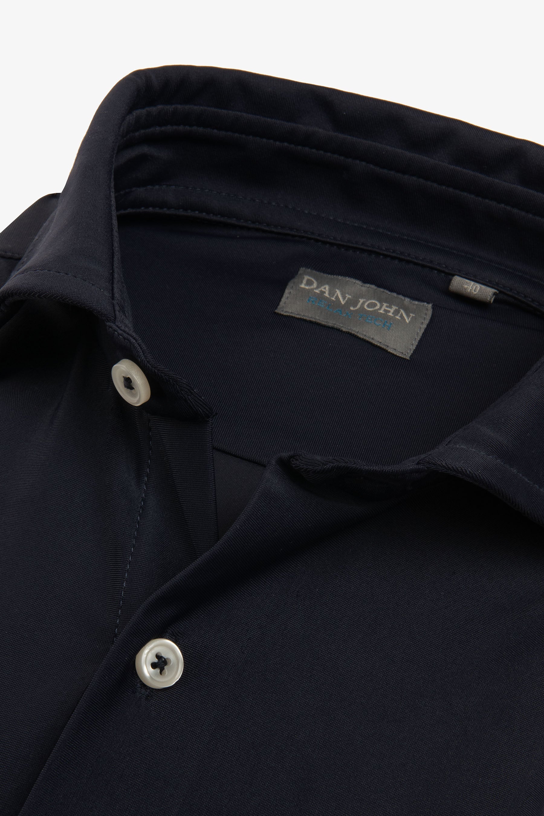 Camicia relax tech blu slim-Dan John