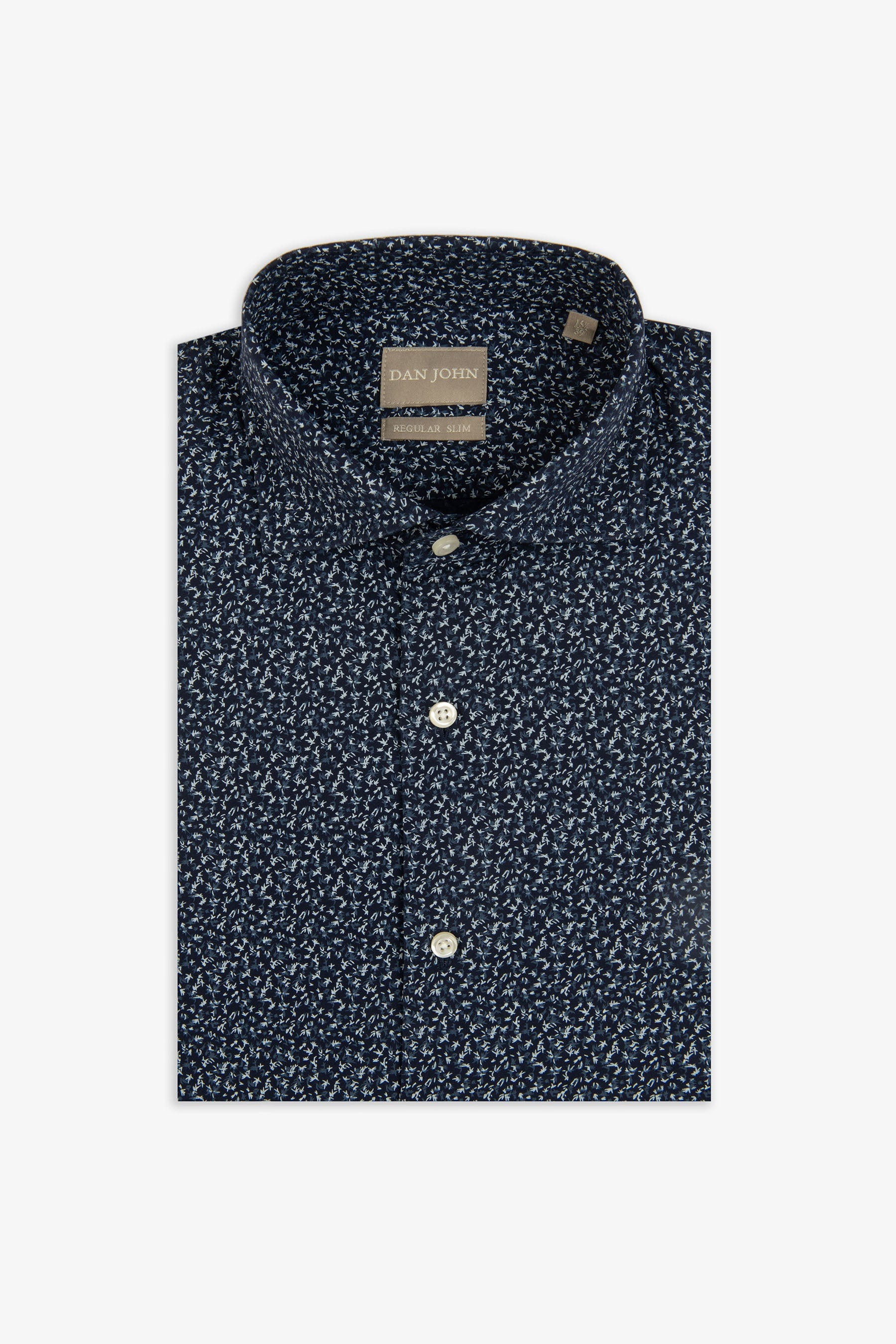 Camicia stampa fiore blu-Dan John