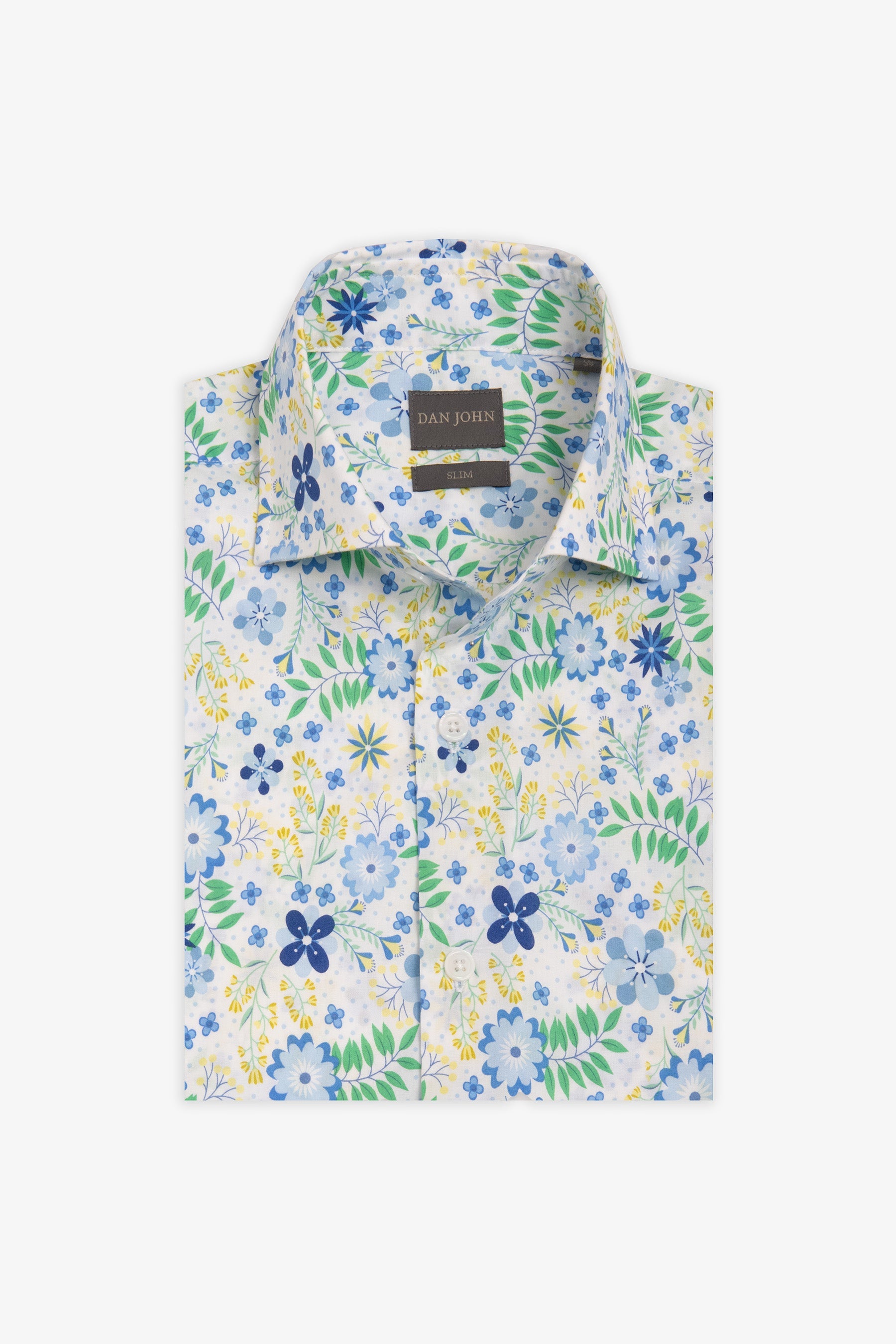 Camicia stampa fiore multicolor lime-Dan John