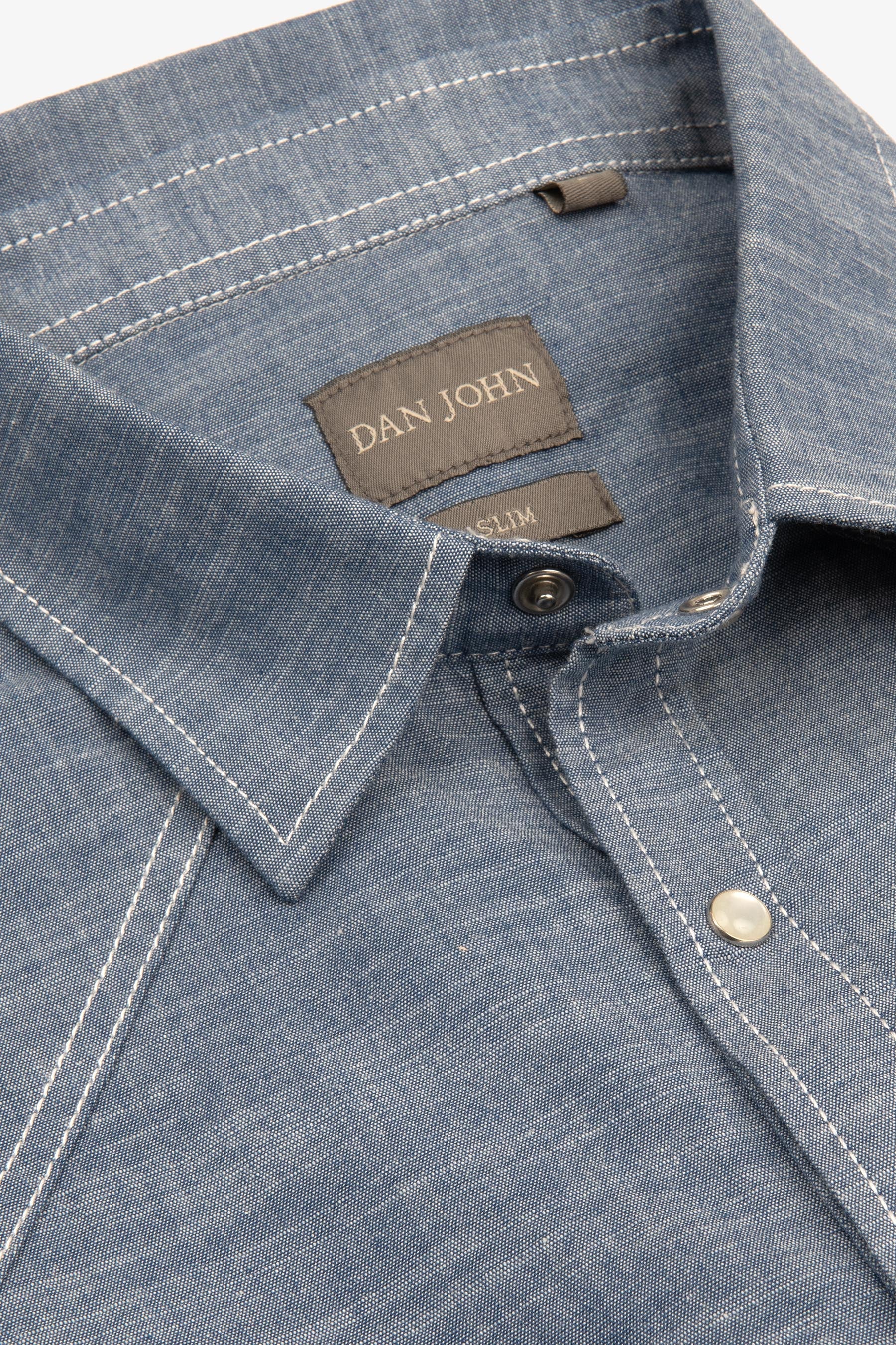 Camicia western denim slim-Dan John