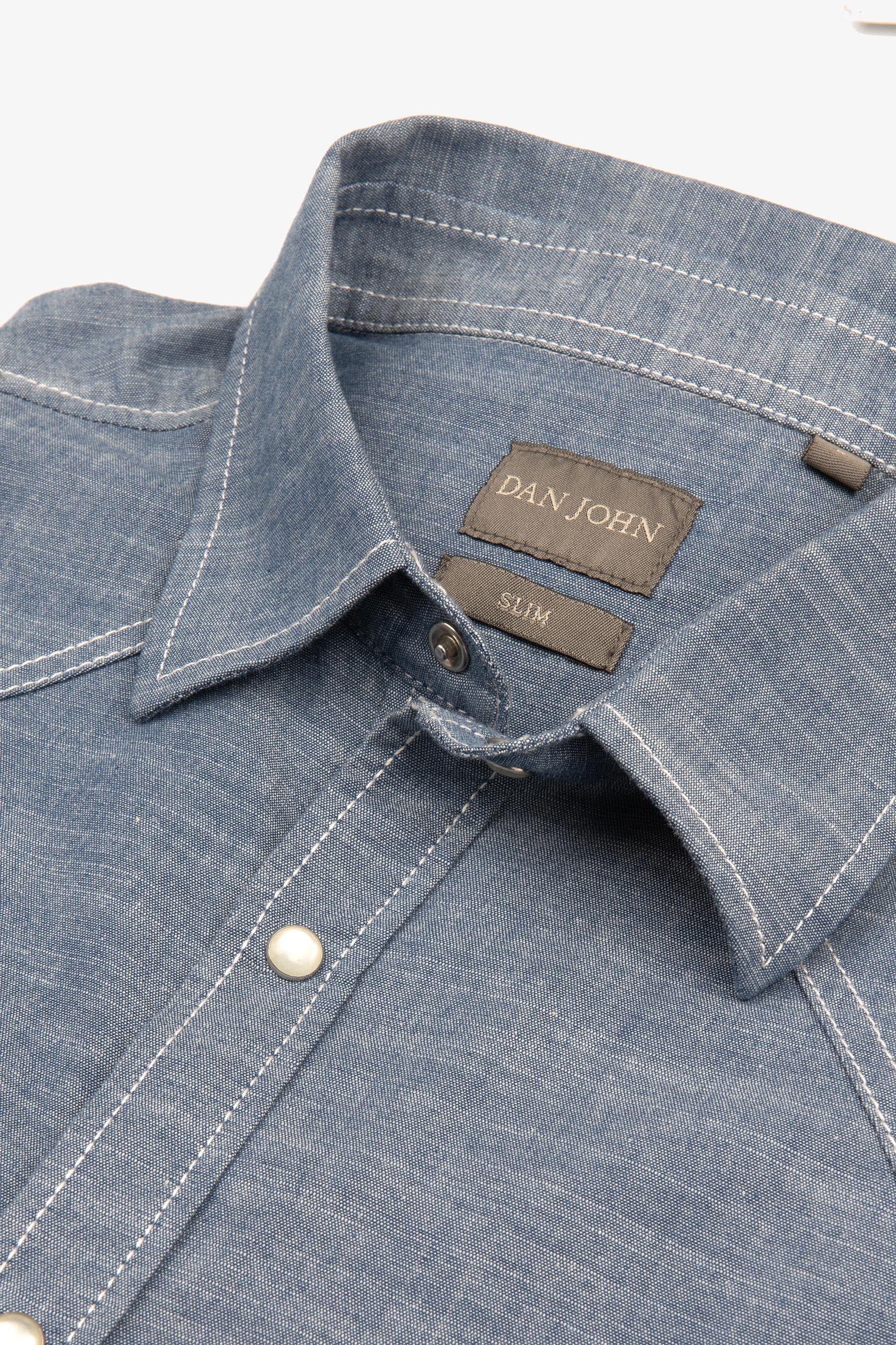 Camicia western denim slim-Dan John