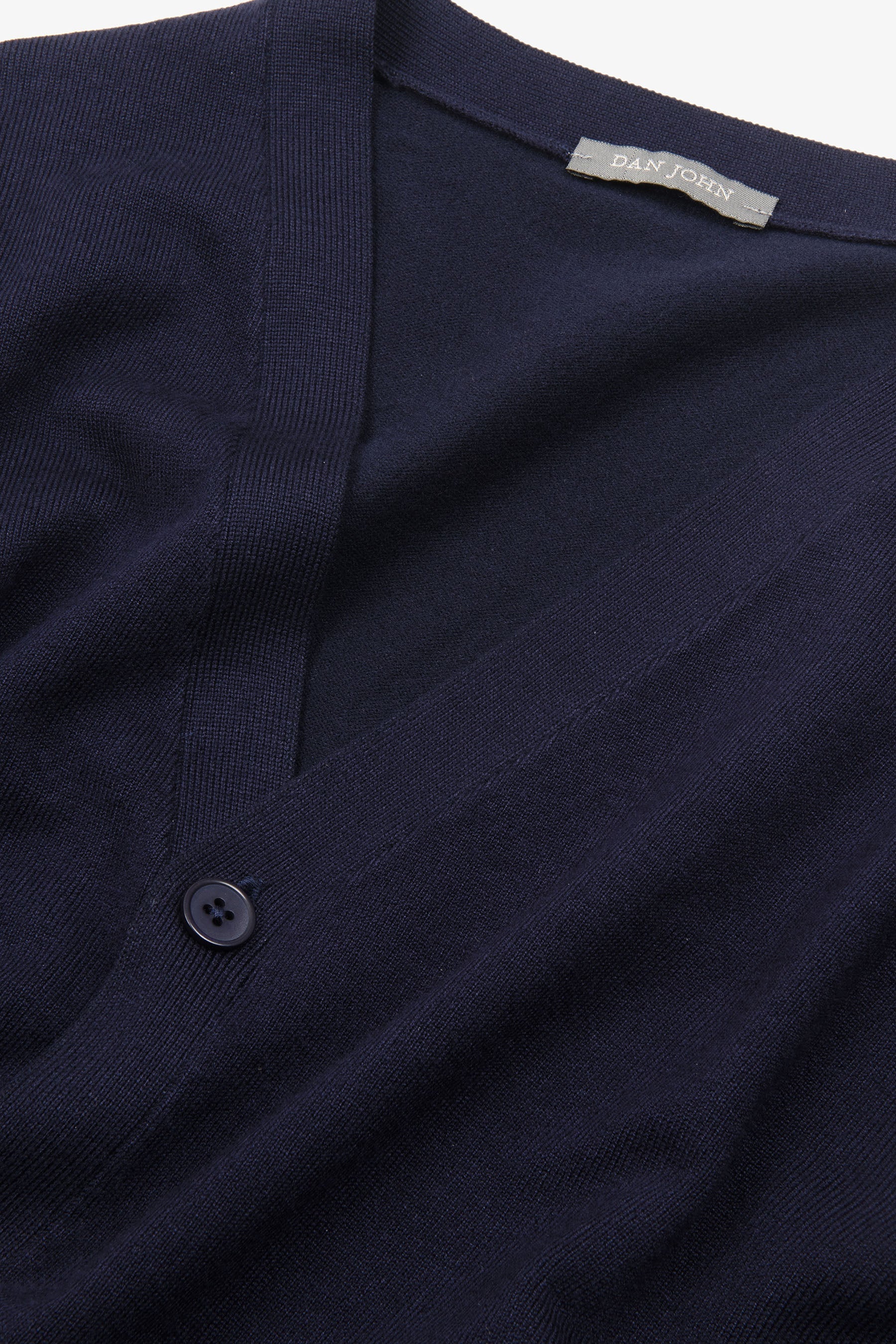 Cardigan scollo a v con bottoni blu-Dan John