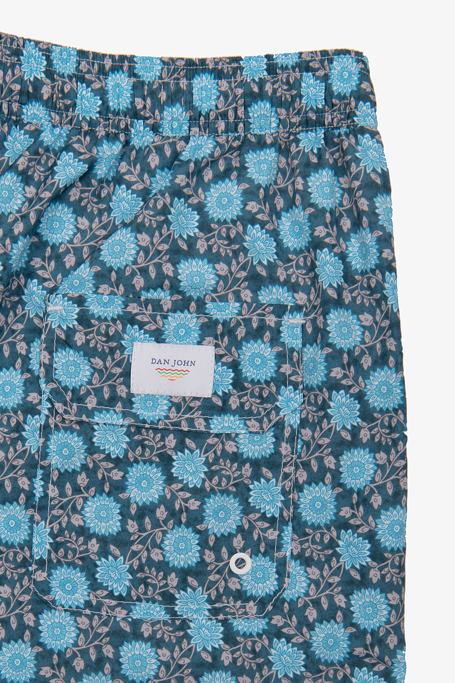 Costume da bagno stampa fiori celeste-Dan John